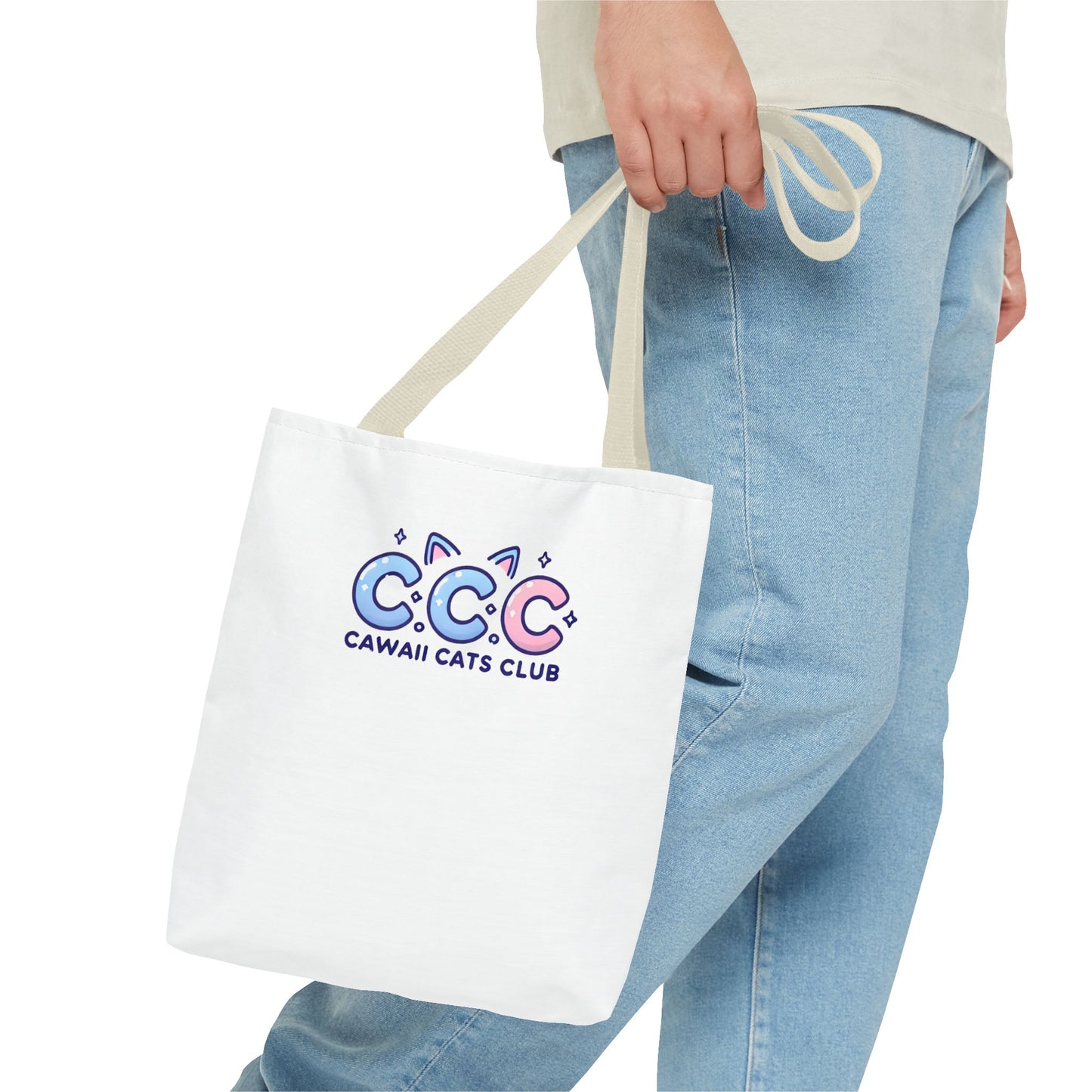 Cawaii Cats Club Tote Bag - Cute Cat Lover's Carryall