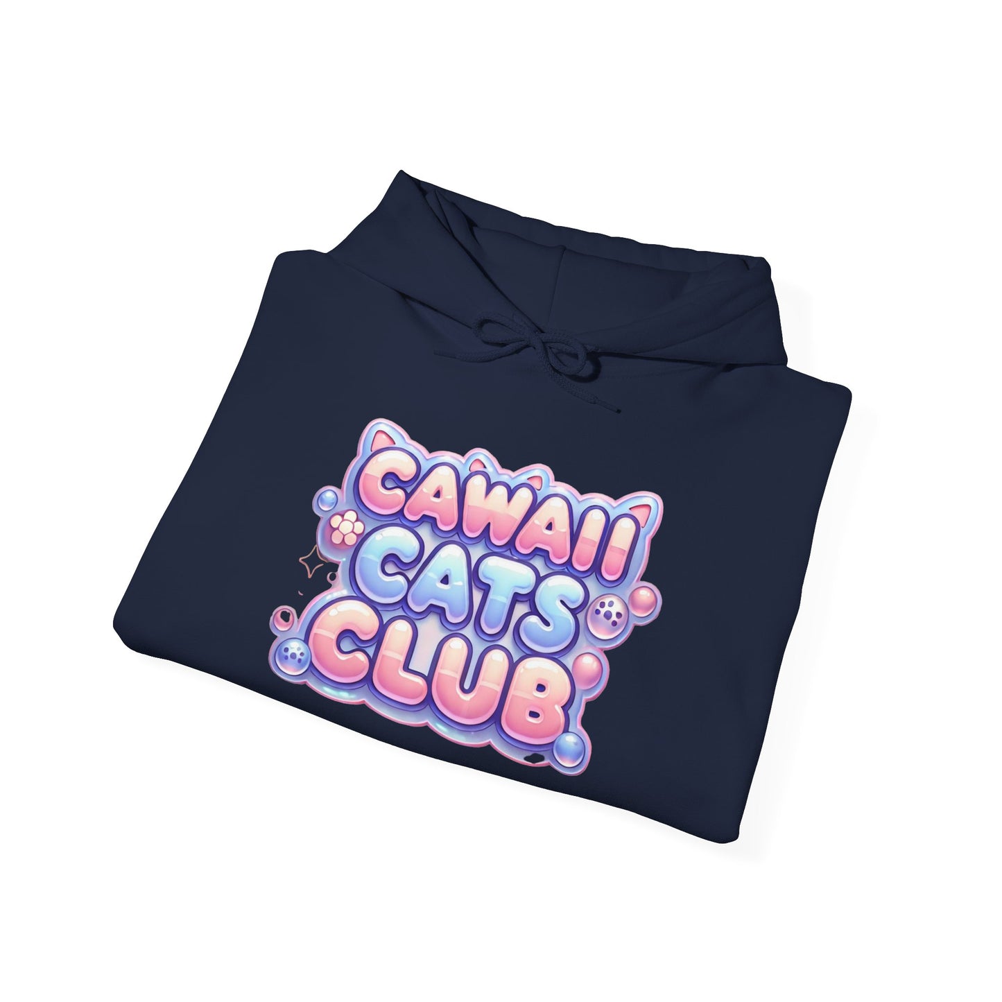 Cawaii Cats Club Hoodie - Cozy Unisex Heavy Blend Sweatshirt for Cat Lovers