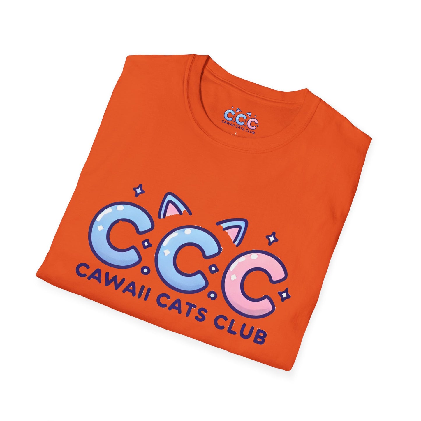 Cawaii Cats Club Unisex Softstyle T-Shirt - Cute Cat Graphic Tee