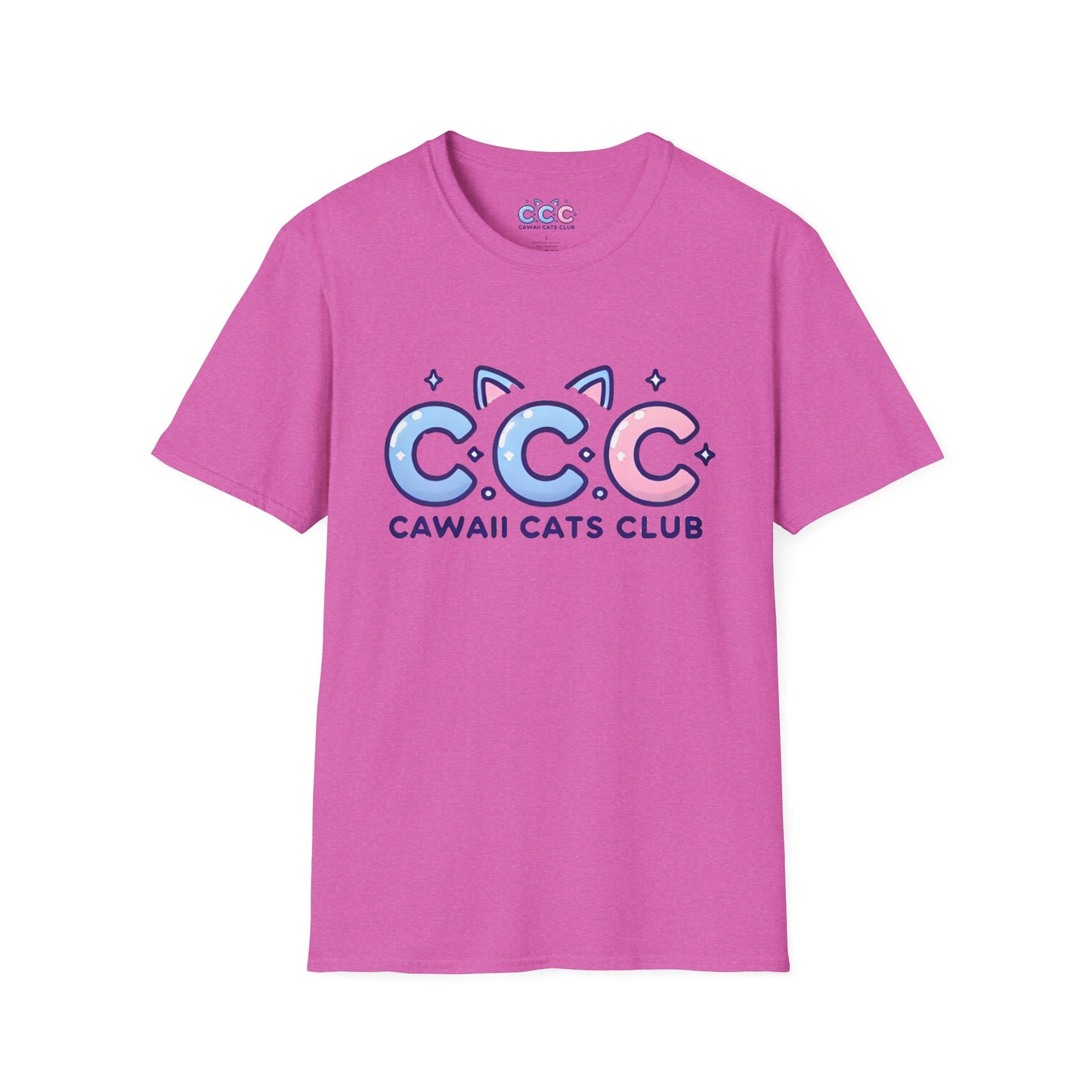 Cawaii Cats Club Unisex Softstyle T-Shirt - Cute Cat Graphic Tee