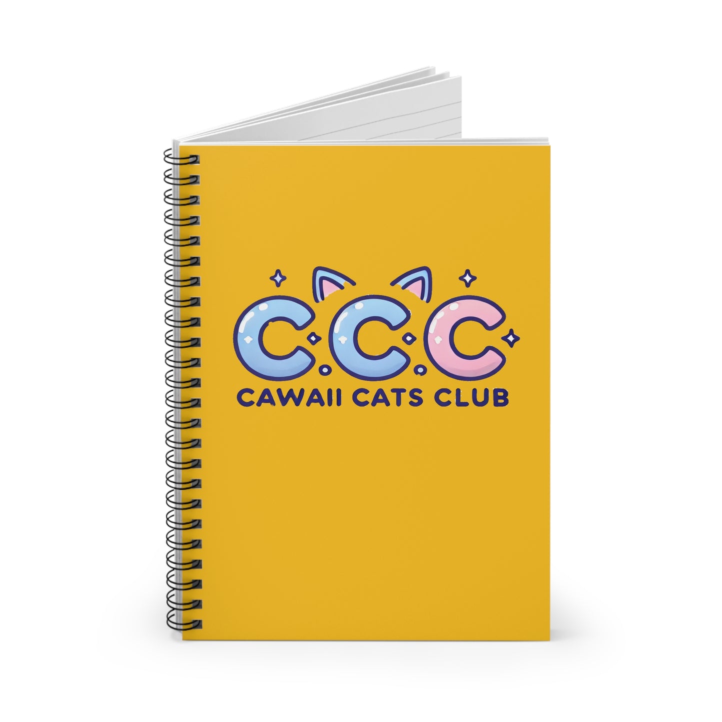Cawaii Cats Club Spiral Notebook - Perfect for Cat Lovers and Stationery Enthusiasts!