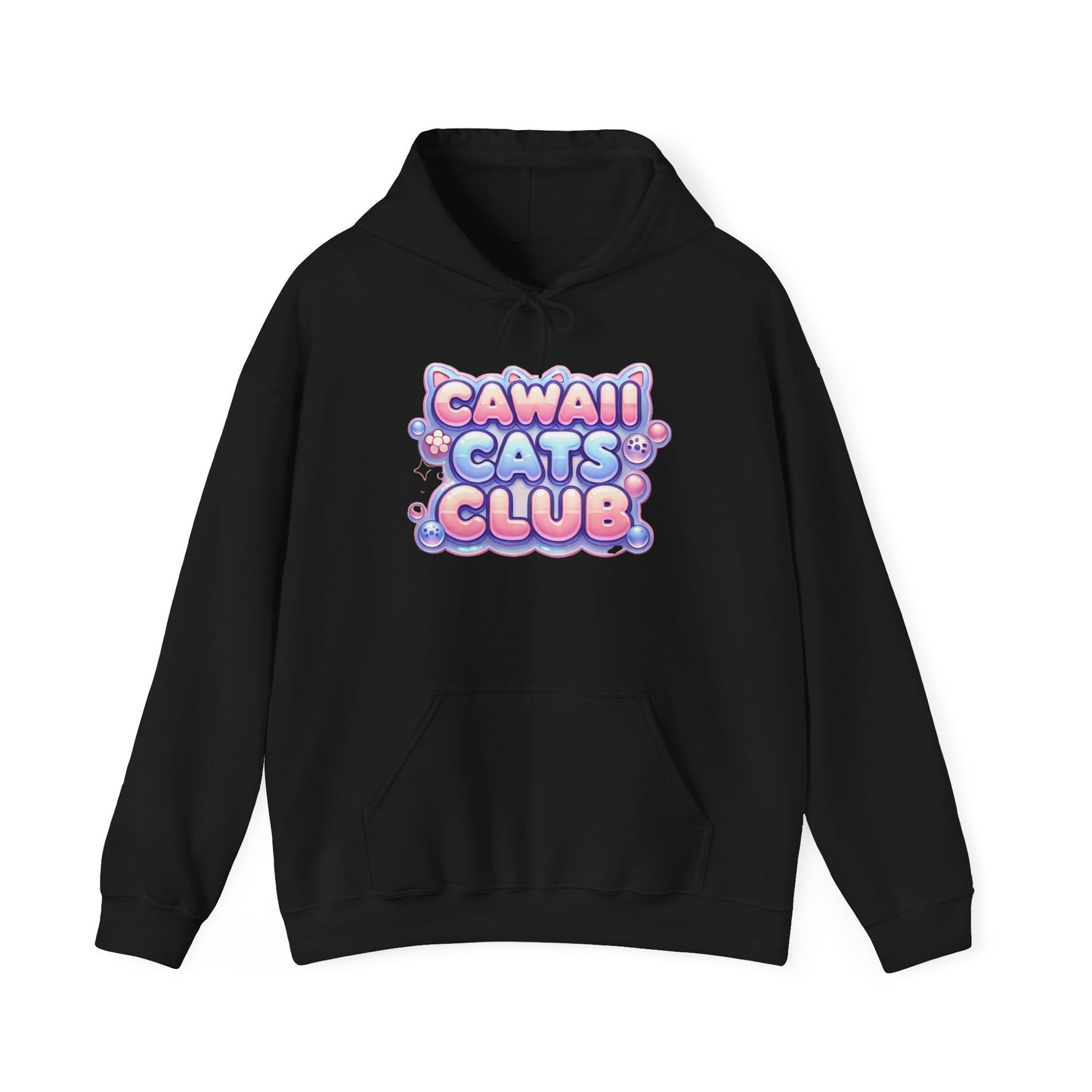 Cawaii Cats Club Hoodie - Cozy Unisex Heavy Blend Sweatshirt for Cat Lovers