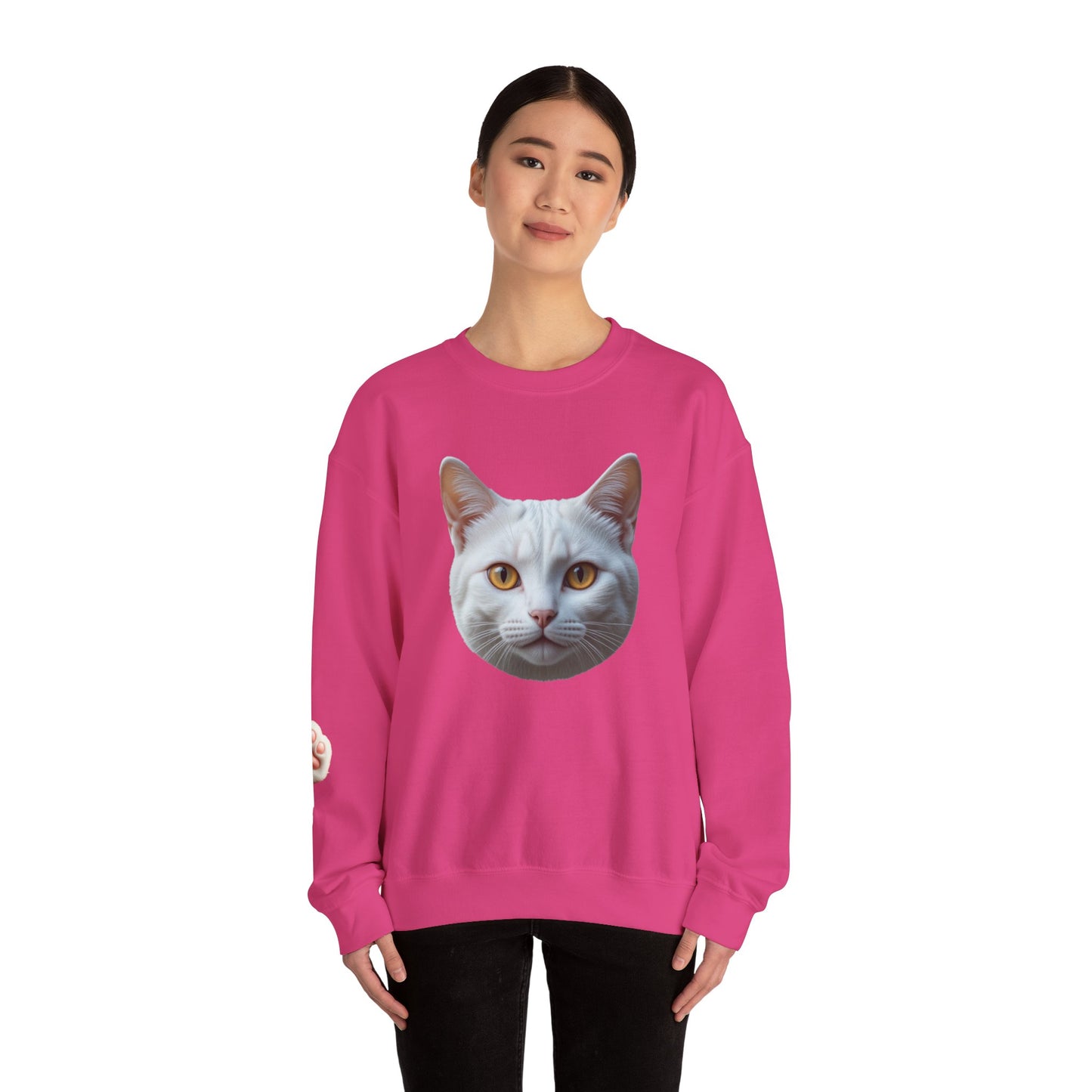 Cat Face Unisex Crewneck Sweatshirt - Cute & Cozy Apparel