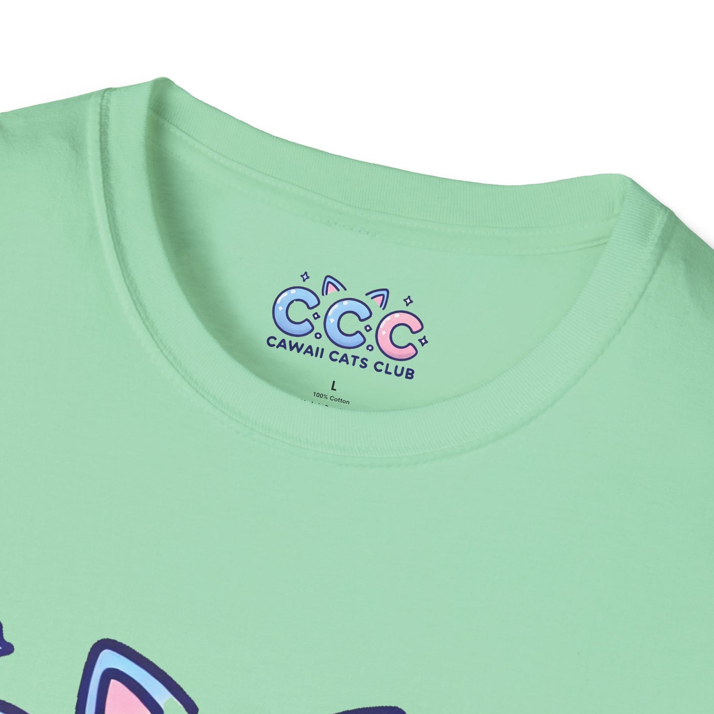 Cawaii Cats Club Unisex Softstyle T-Shirt - Cute Cat Graphic Tee