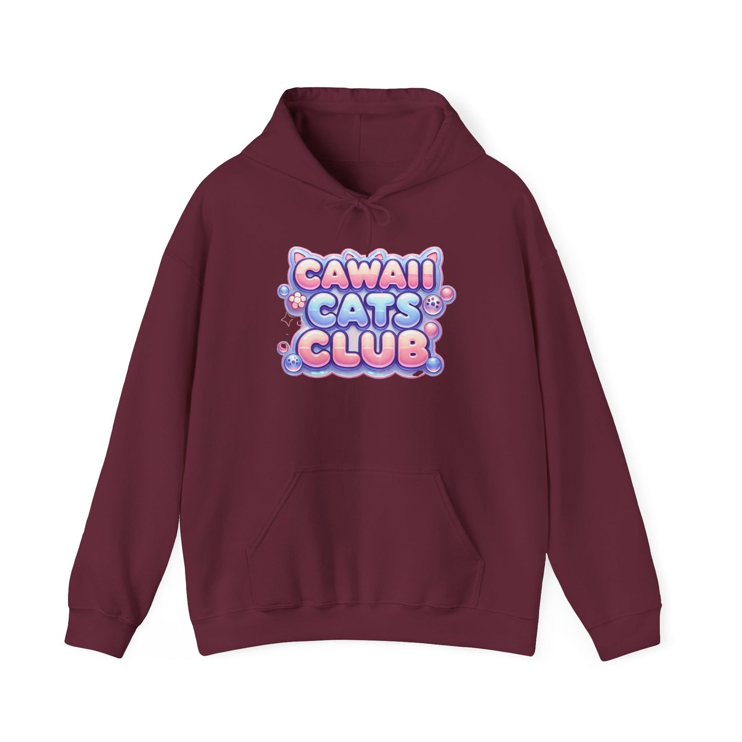 Cawaii Cats Club Hoodie - Cozy Unisex Heavy Blend Sweatshirt for Cat Lovers