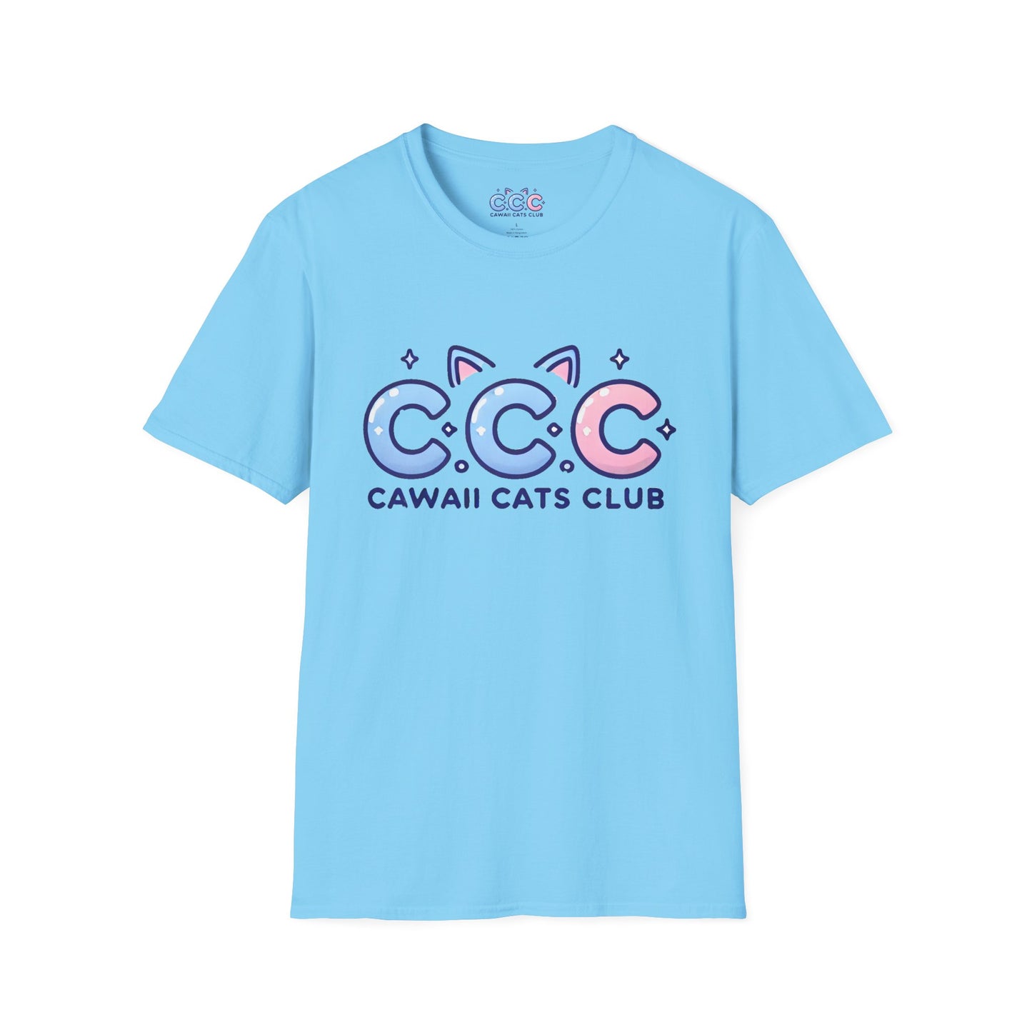 Cawaii Cats Club Unisex Softstyle T-Shirt - Cute Cat Graphic Tee