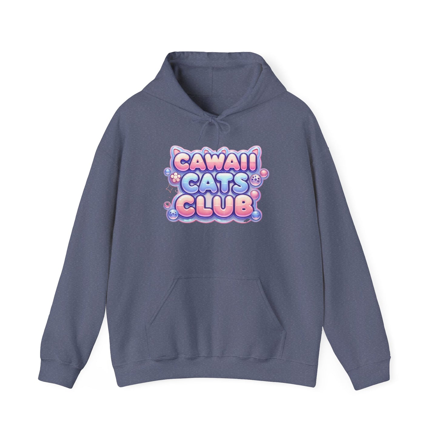 Cawaii Cats Club Hoodie - Cozy Unisex Heavy Blend Sweatshirt for Cat Lovers