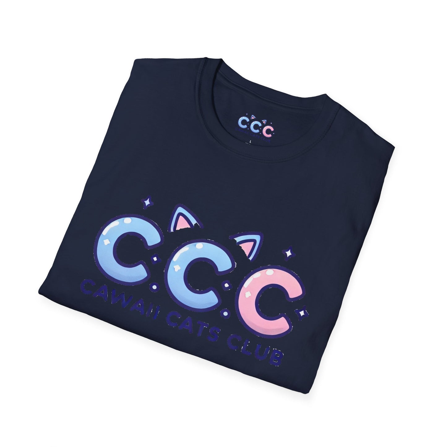 Cawaii Cats Club Unisex Softstyle T-Shirt - Cute Cat Graphic Tee