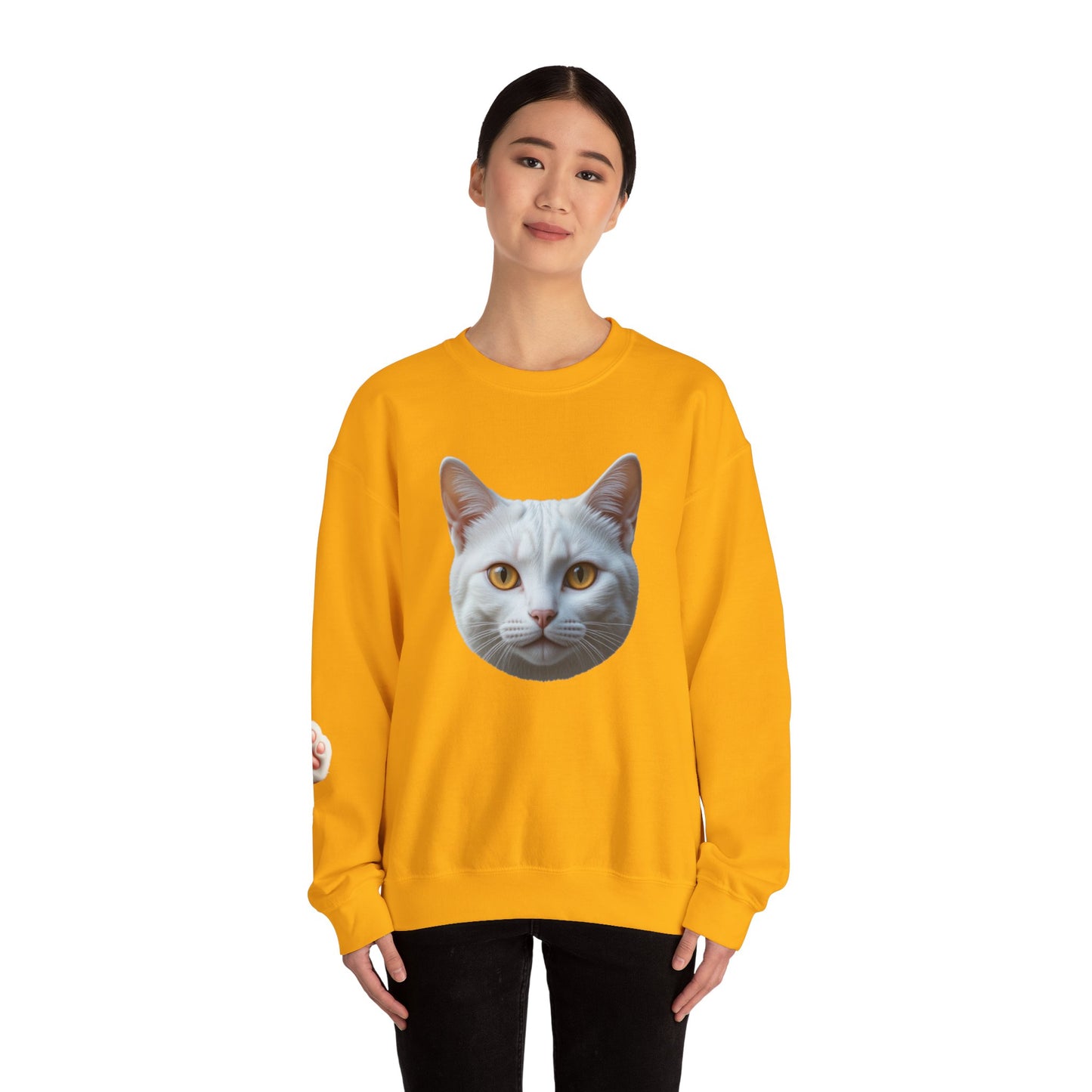 Cat Face Unisex Crewneck Sweatshirt - Cute & Cozy Apparel