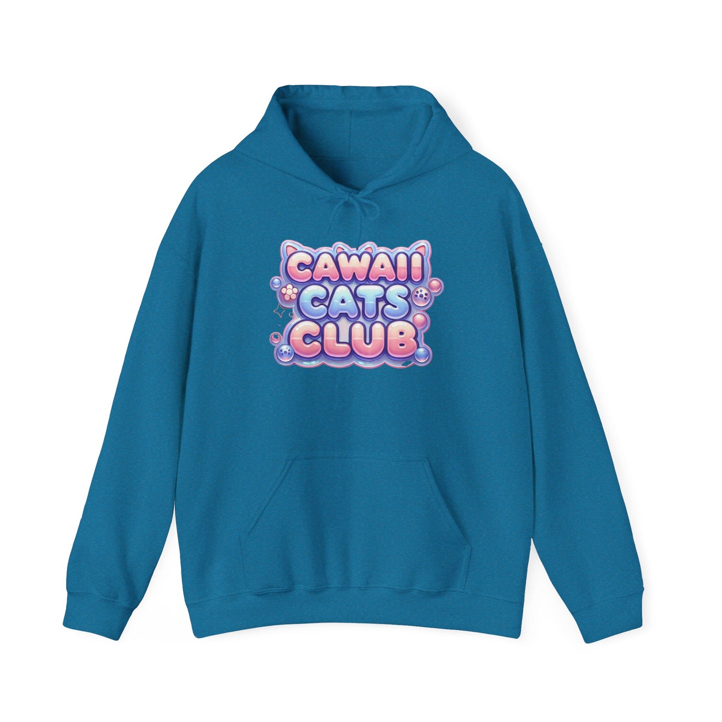 Cawaii Cats Club Hoodie - Cozy Unisex Heavy Blend Sweatshirt for Cat Lovers
