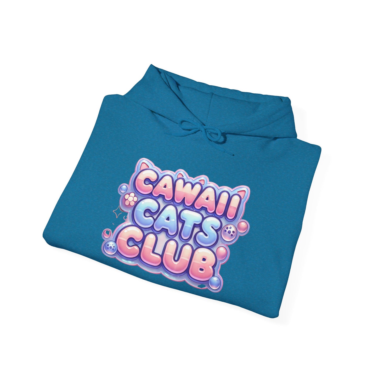 Cawaii Cats Club Hoodie - Cozy Unisex Heavy Blend Sweatshirt for Cat Lovers