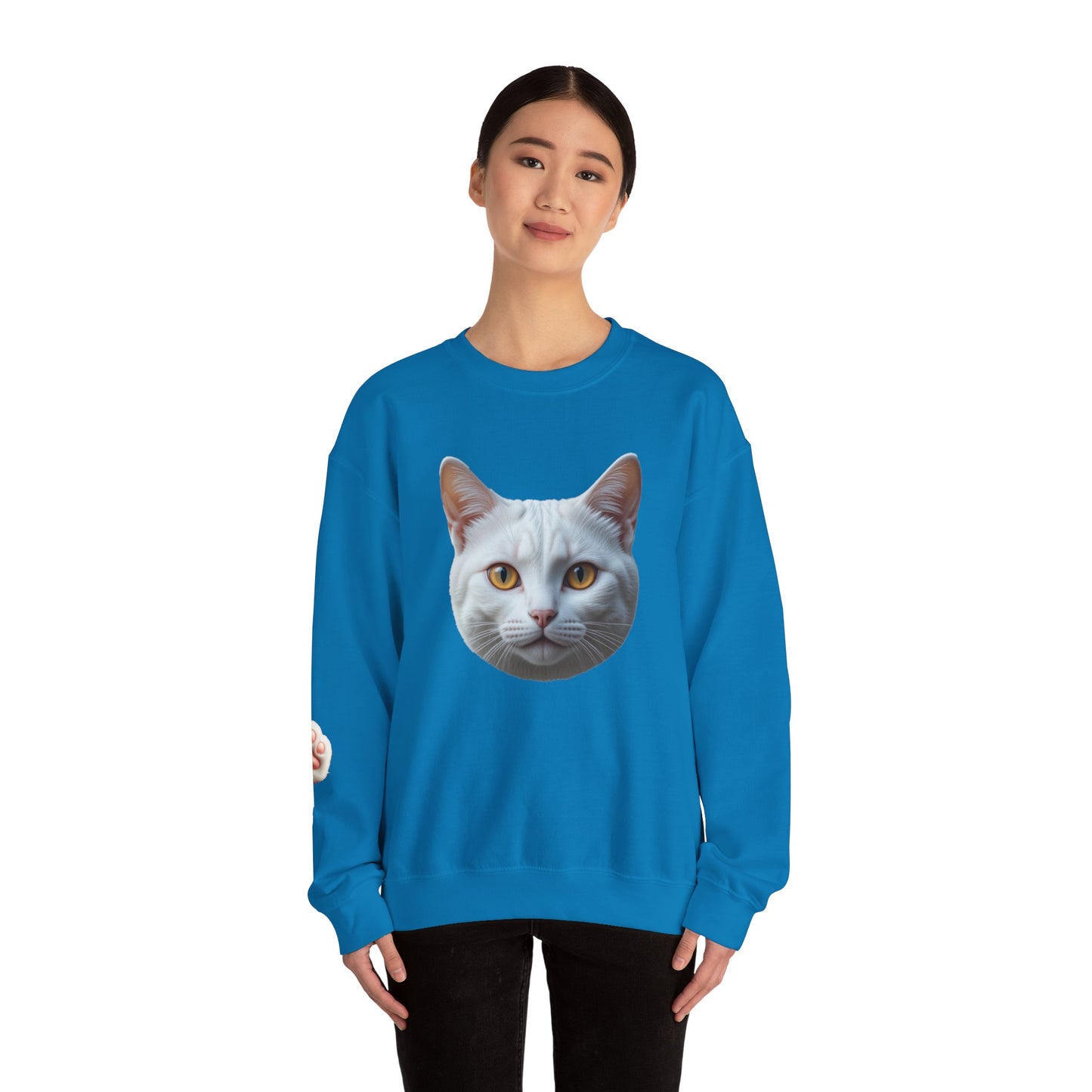 Cat Face Unisex Crewneck Sweatshirt - Cute & Cozy Apparel