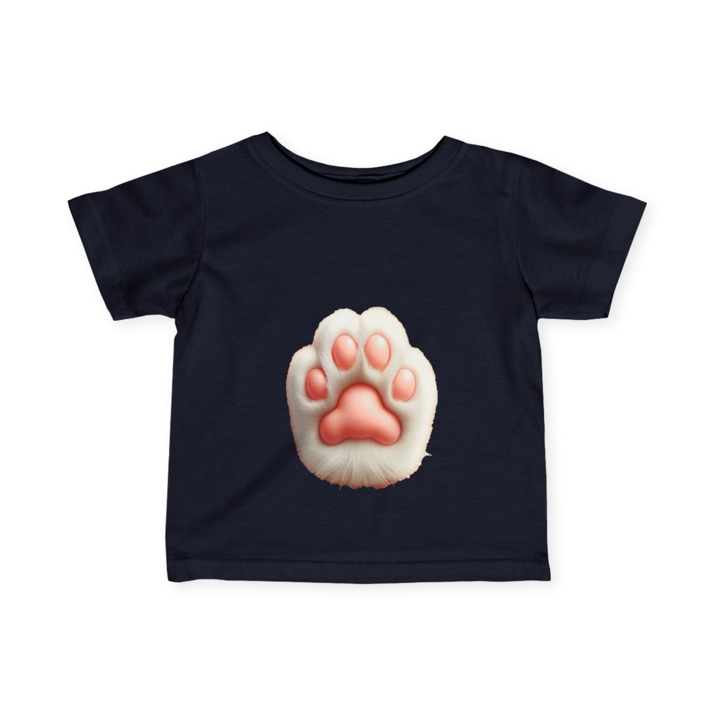 かわいい赤ちゃんの足跡プリントTシャツ - ペット愛好家のための幼児用ファインジャージーシャツ