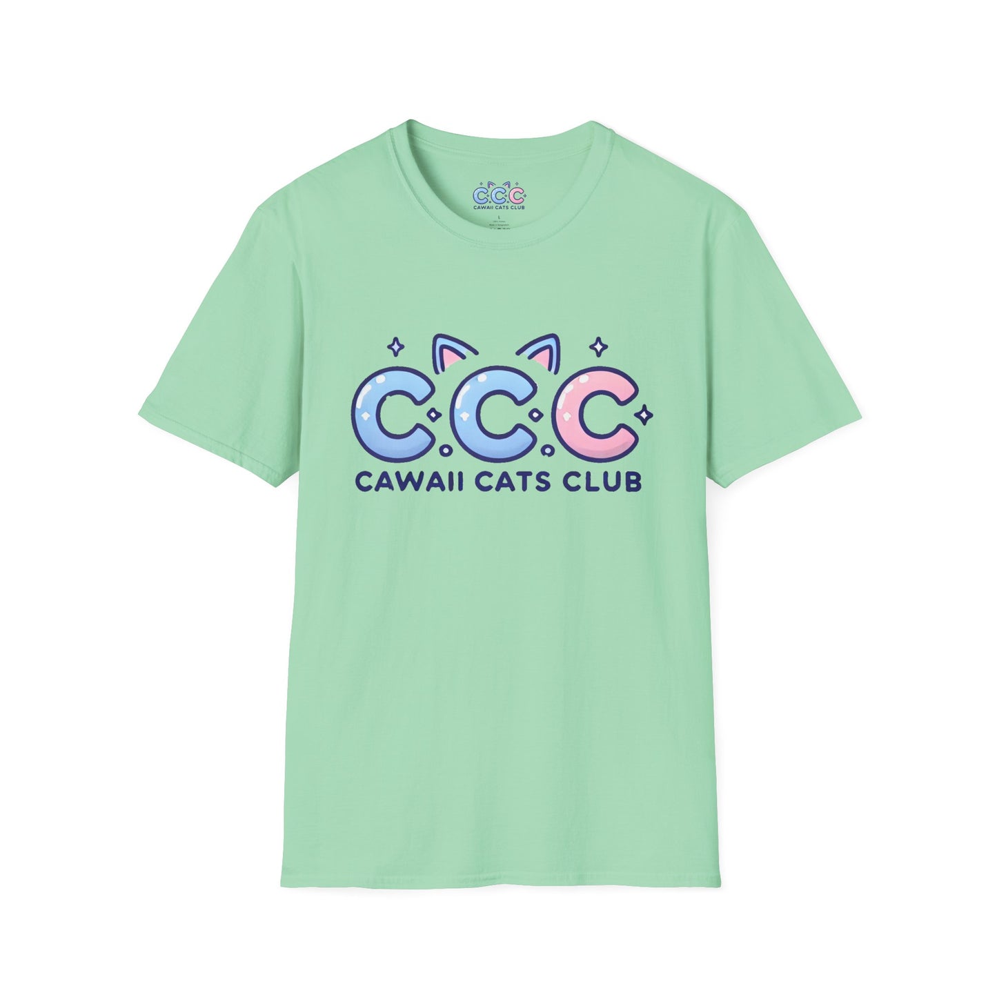 Cawaii Cats Club Unisex Softstyle T-Shirt - Cute Cat Graphic Tee