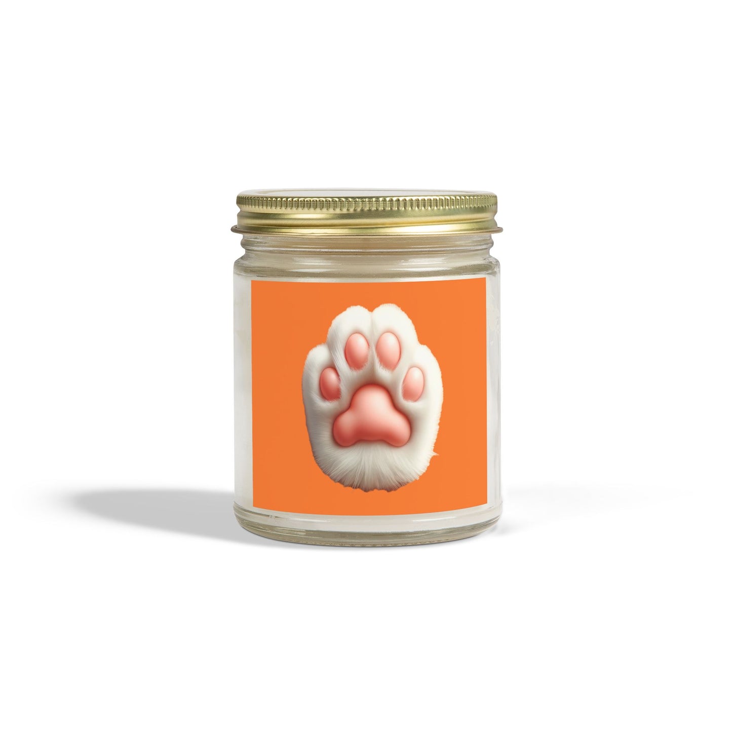 Pet Paw Print Scented Candle - Coconut Apricot Wax (4oz, 9oz)
