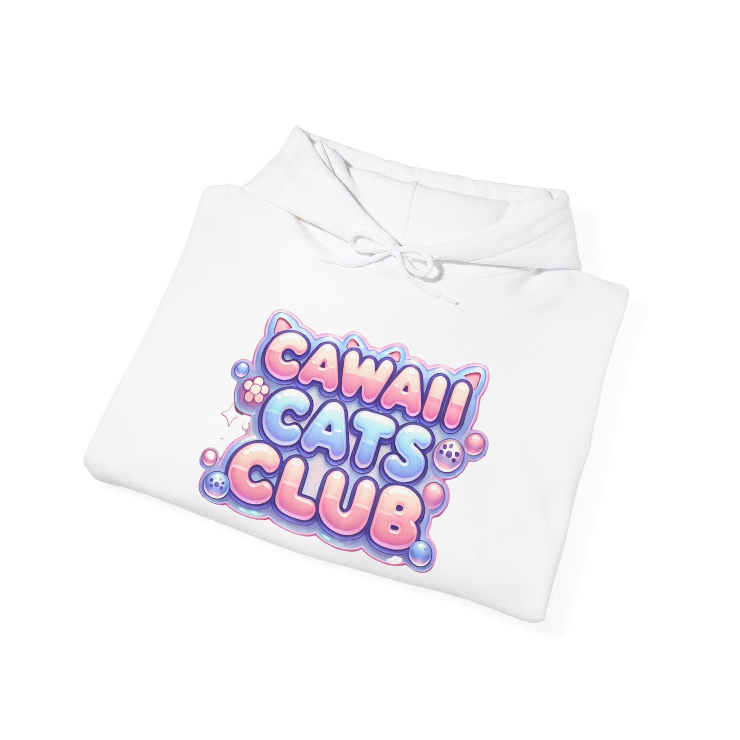 Cawaii Cats Club Hoodie - Cozy Unisex Heavy Blend Sweatshirt for Cat Lovers