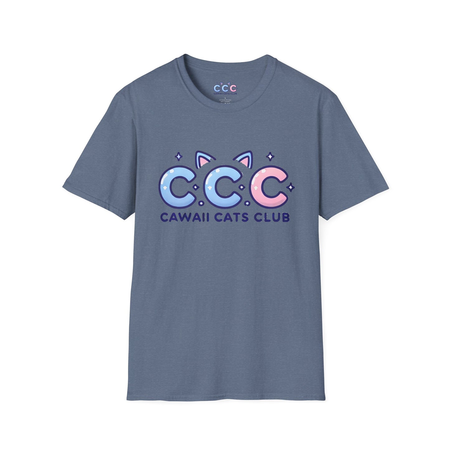 Cawaii Cats Club Unisex Softstyle T-Shirt - Cute Cat Graphic Tee