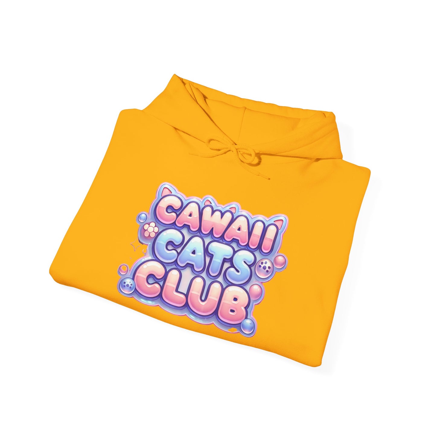 Cawaii Cats Club Hoodie - Cozy Unisex Heavy Blend Sweatshirt for Cat Lovers