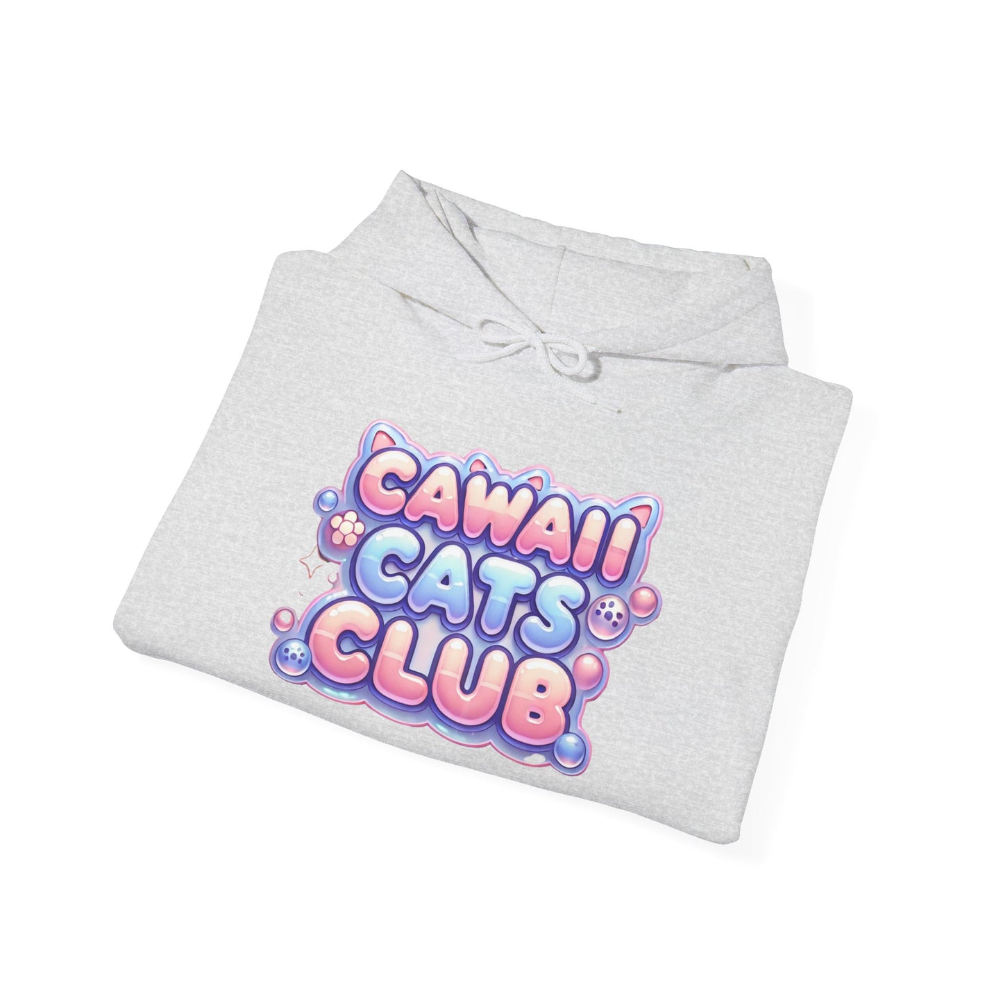 Cawaii Cats Club Hoodie - Cozy Unisex Heavy Blend Sweatshirt for Cat Lovers