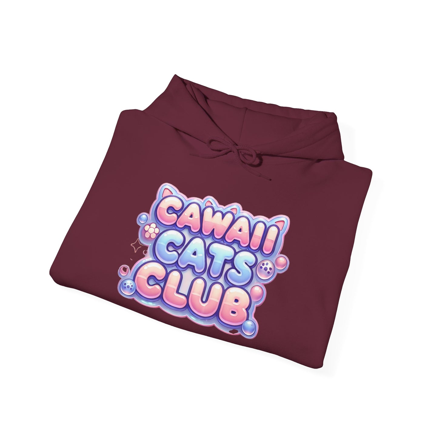 Cawaii Cats Club Hoodie - Cozy Unisex Heavy Blend Sweatshirt for Cat Lovers