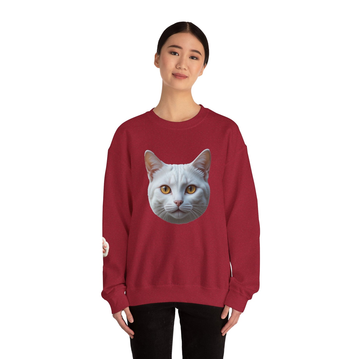 Cat Face Unisex Crewneck Sweatshirt - Cute & Cozy Apparel