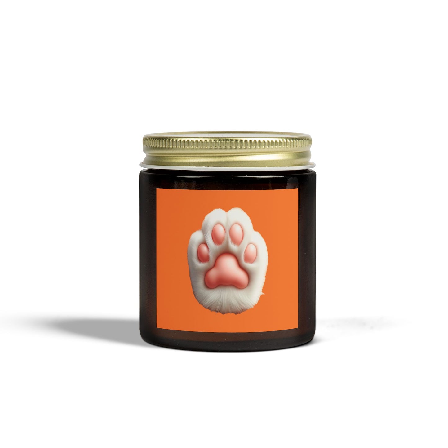 Pet Paw Print Scented Candle - Coconut Apricot Wax (4oz, 9oz)