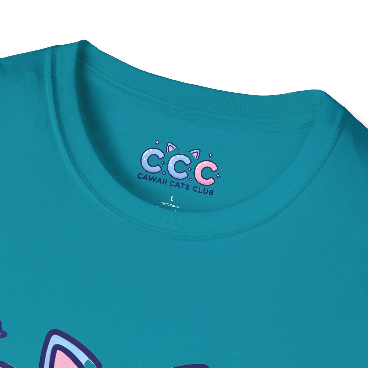 Cawaii Cats Club Unisex Softstyle T-Shirt - Cute Cat Graphic Tee