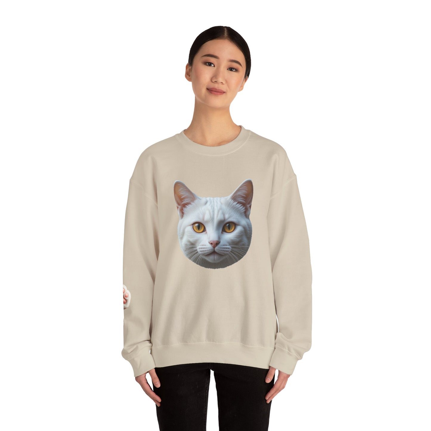 Cat Face Unisex Crewneck Sweatshirt - Cute & Cozy Apparel