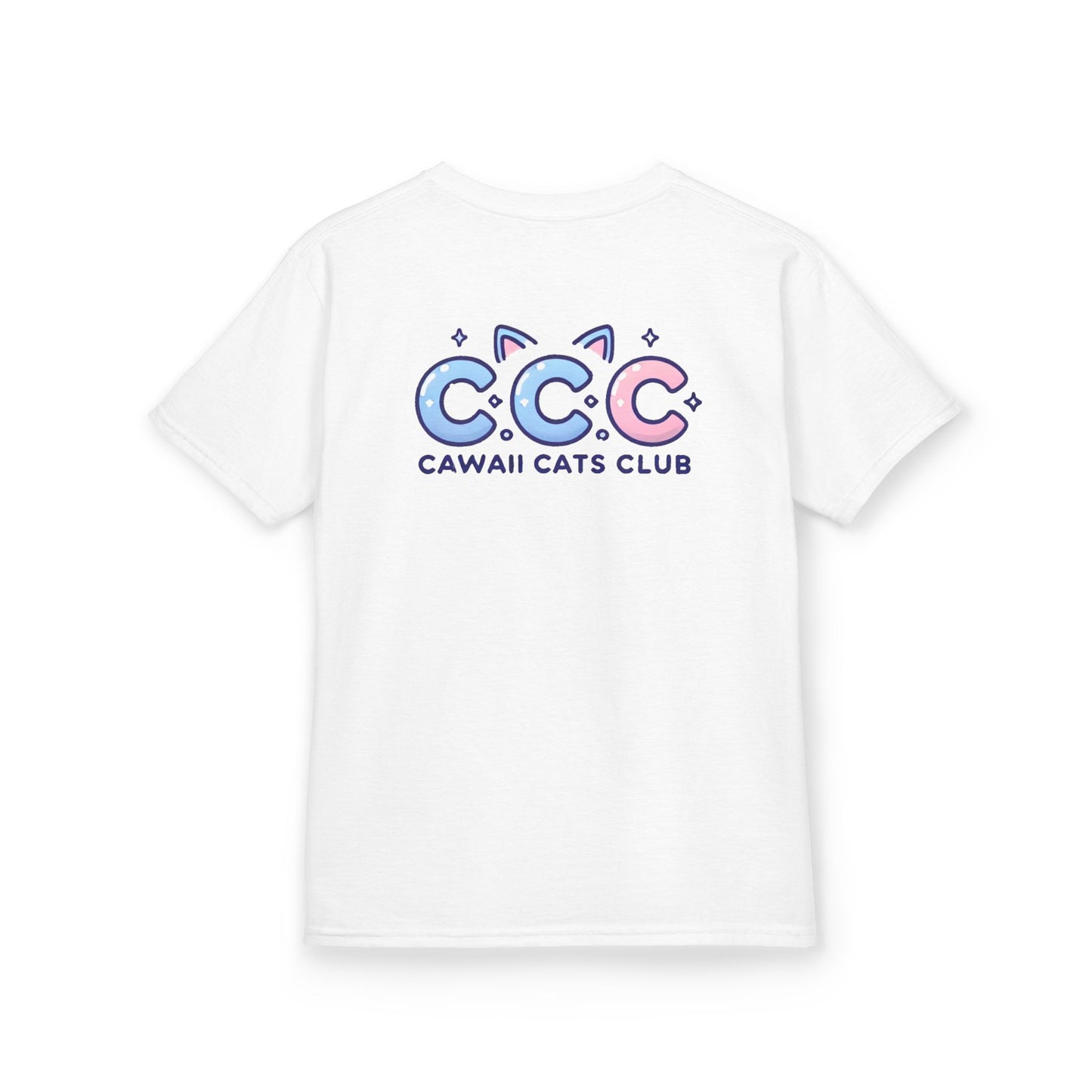 Cawaii Cats Club Kids Tee - Cute Cat Theme Cotton T-Shirt