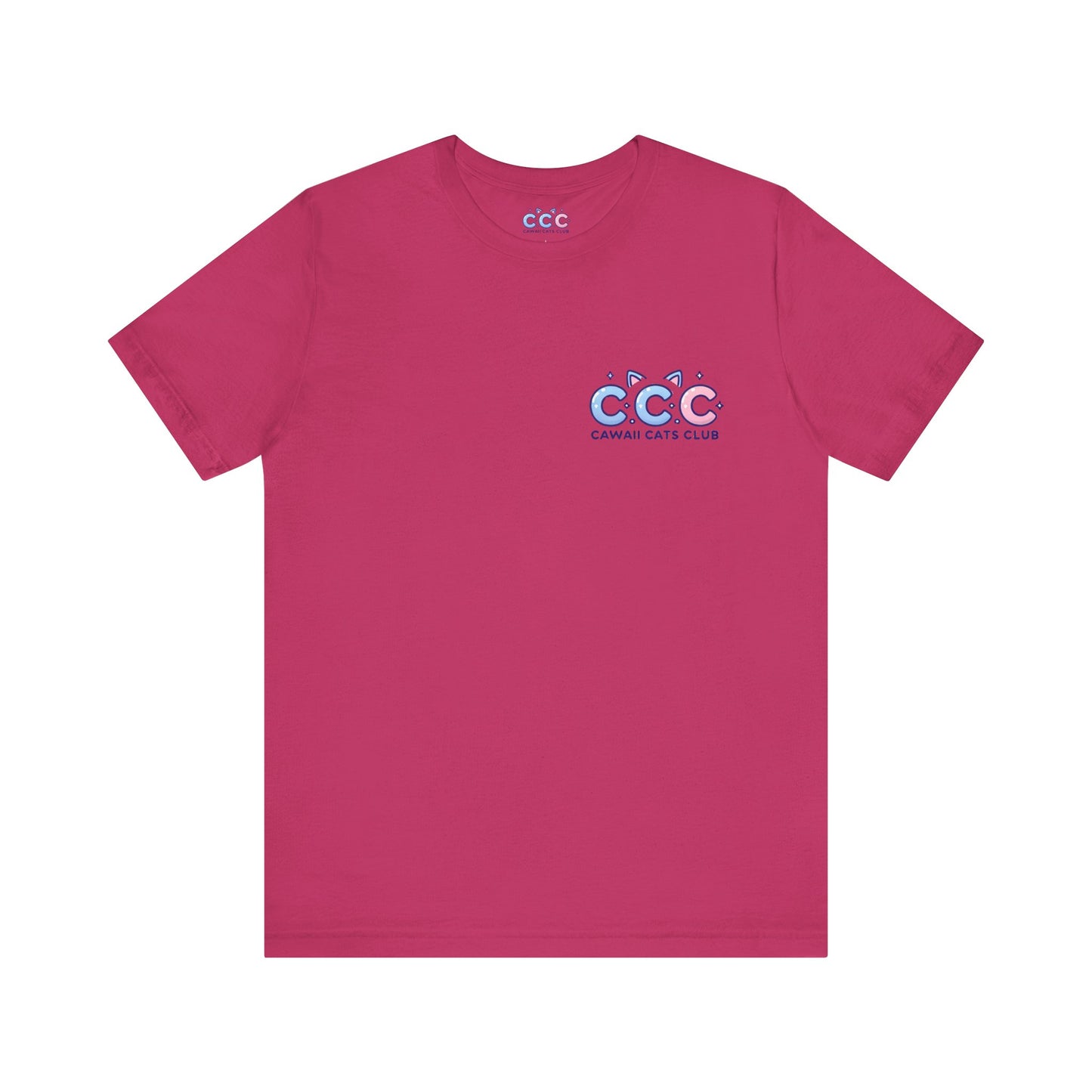 Cawaii Cats Club ユニセックス ジャージー Tシャツ - かわいい猫のグラフィック T シャツ