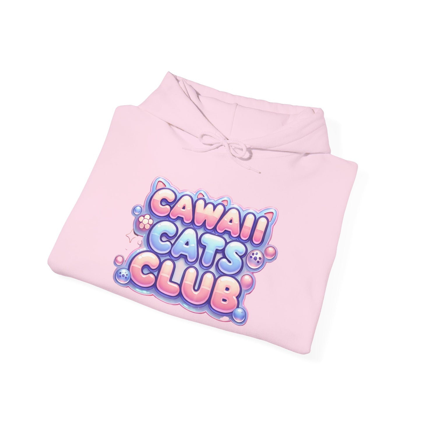 Cawaii Cats Club Hoodie - Cozy Unisex Heavy Blend Sweatshirt for Cat Lovers