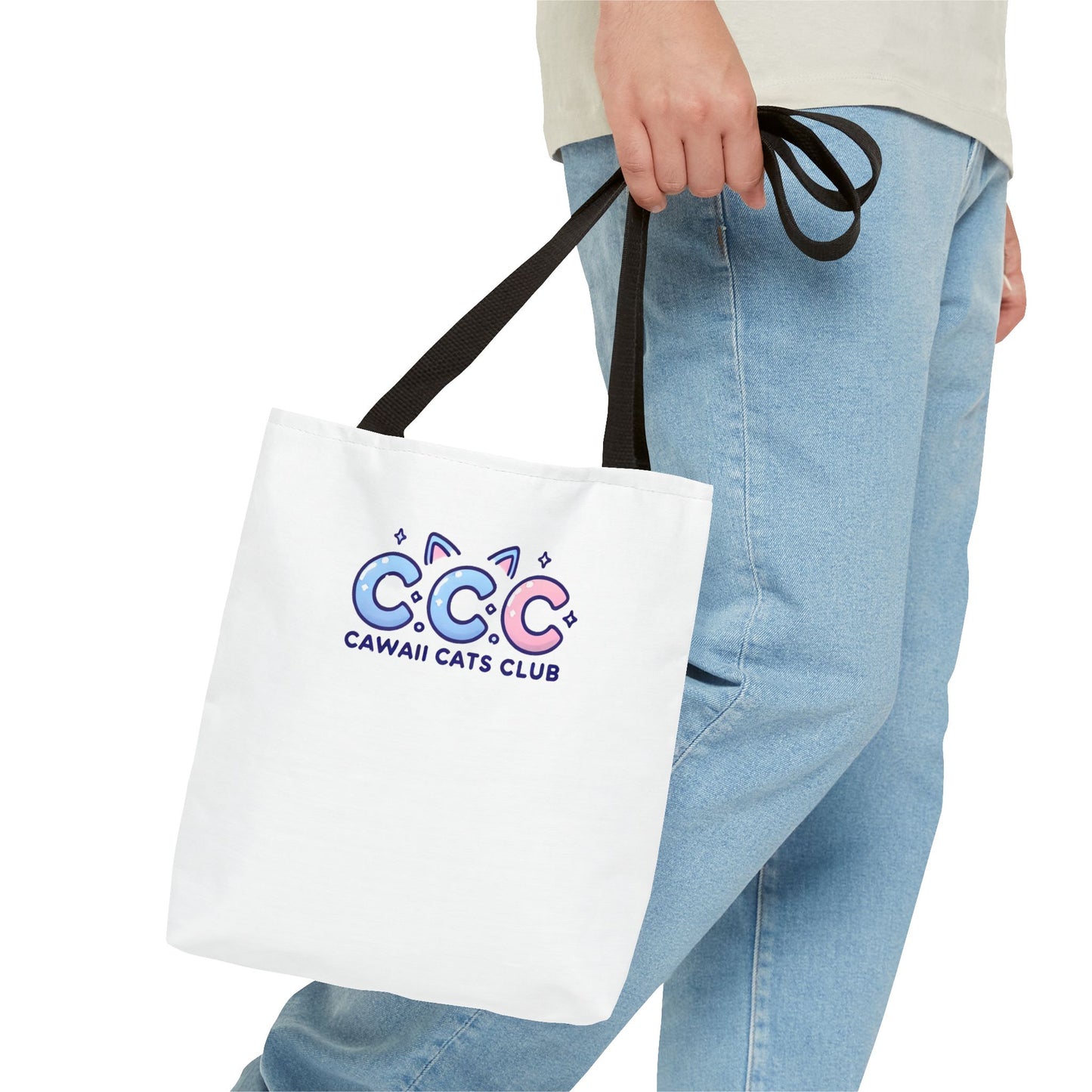 Cawaii Cats Club Tote Bag - Cute Cat Lover's Carryall
