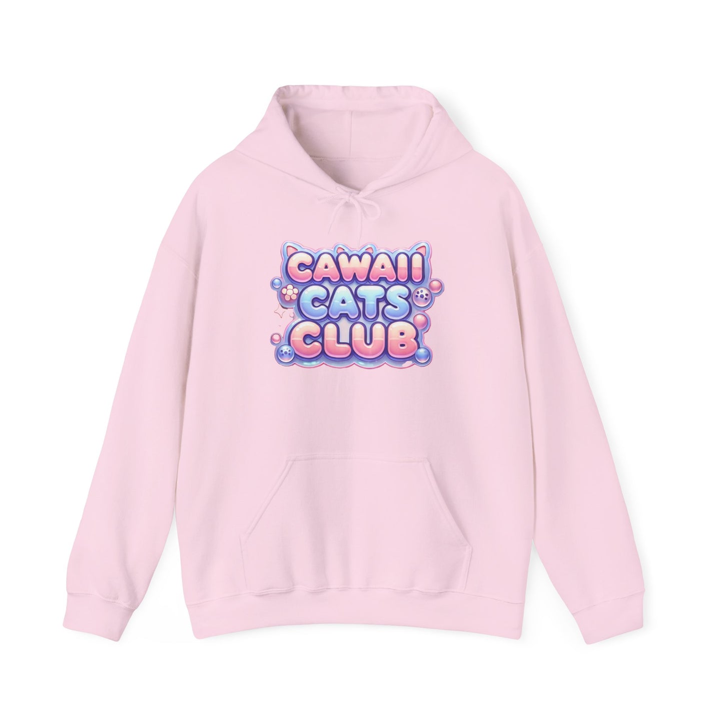 Cawaii Cats Club Hoodie - Cozy Unisex Heavy Blend Sweatshirt for Cat Lovers
