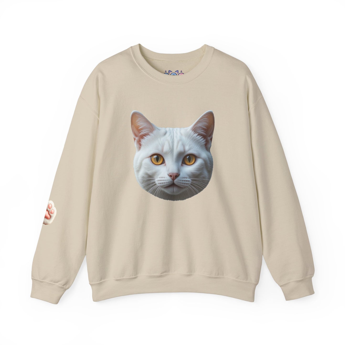 Cat Face Unisex Crewneck Sweatshirt - Cute & Cozy Apparel