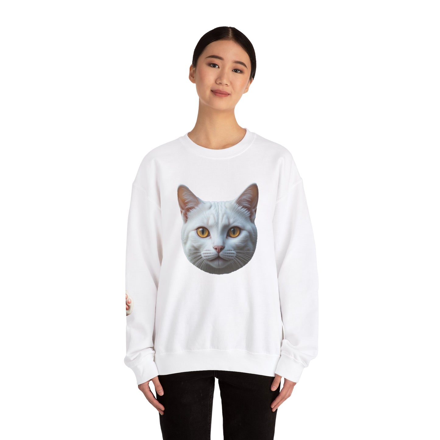 Cat Face Unisex Crewneck Sweatshirt - Cute & Cozy Apparel