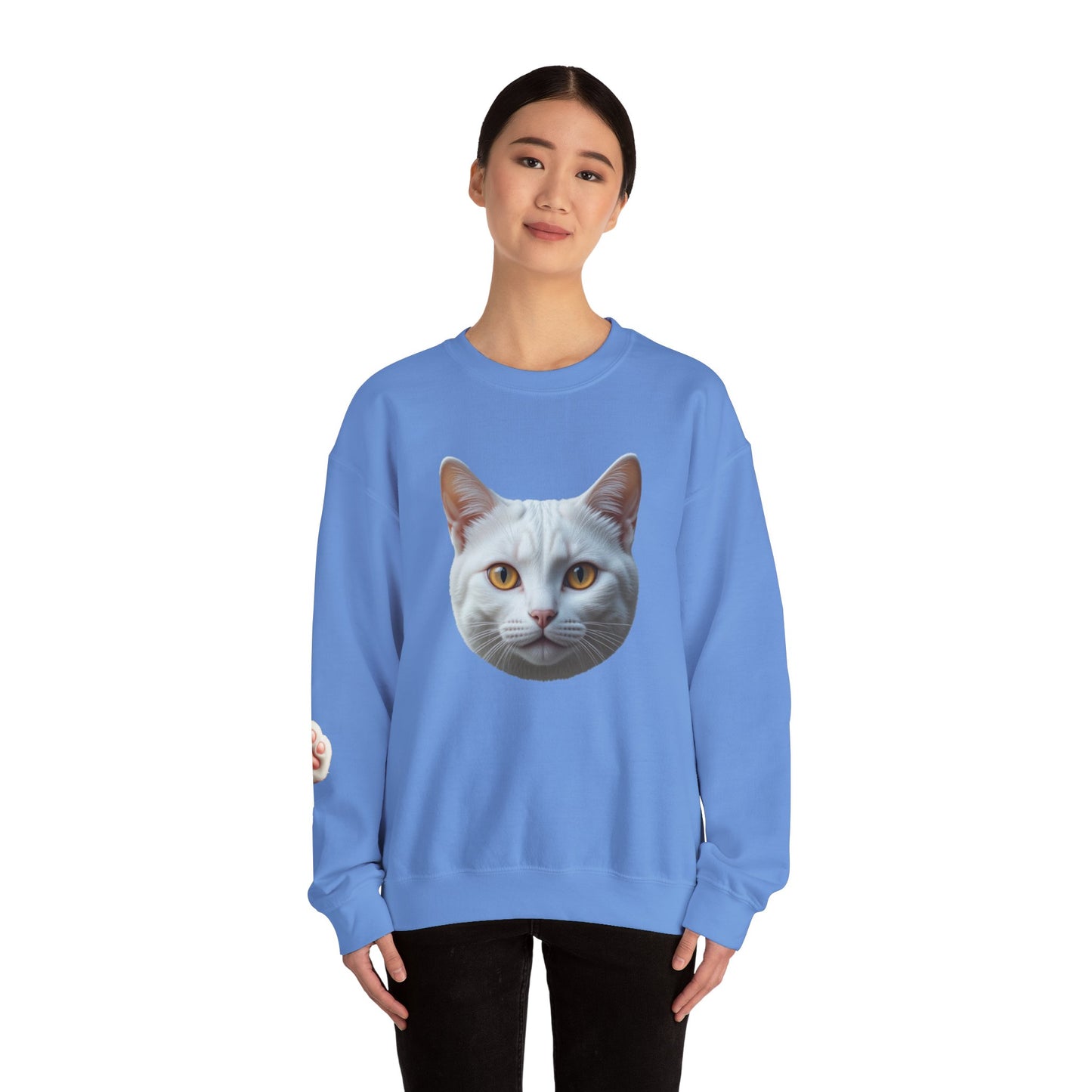 Cat Face Unisex Crewneck Sweatshirt - Cute & Cozy Apparel