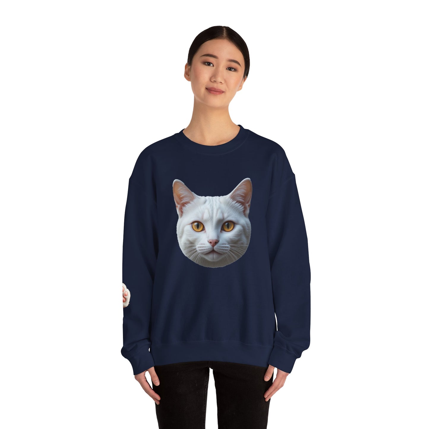 Cat Face Unisex Crewneck Sweatshirt - Cute & Cozy Apparel