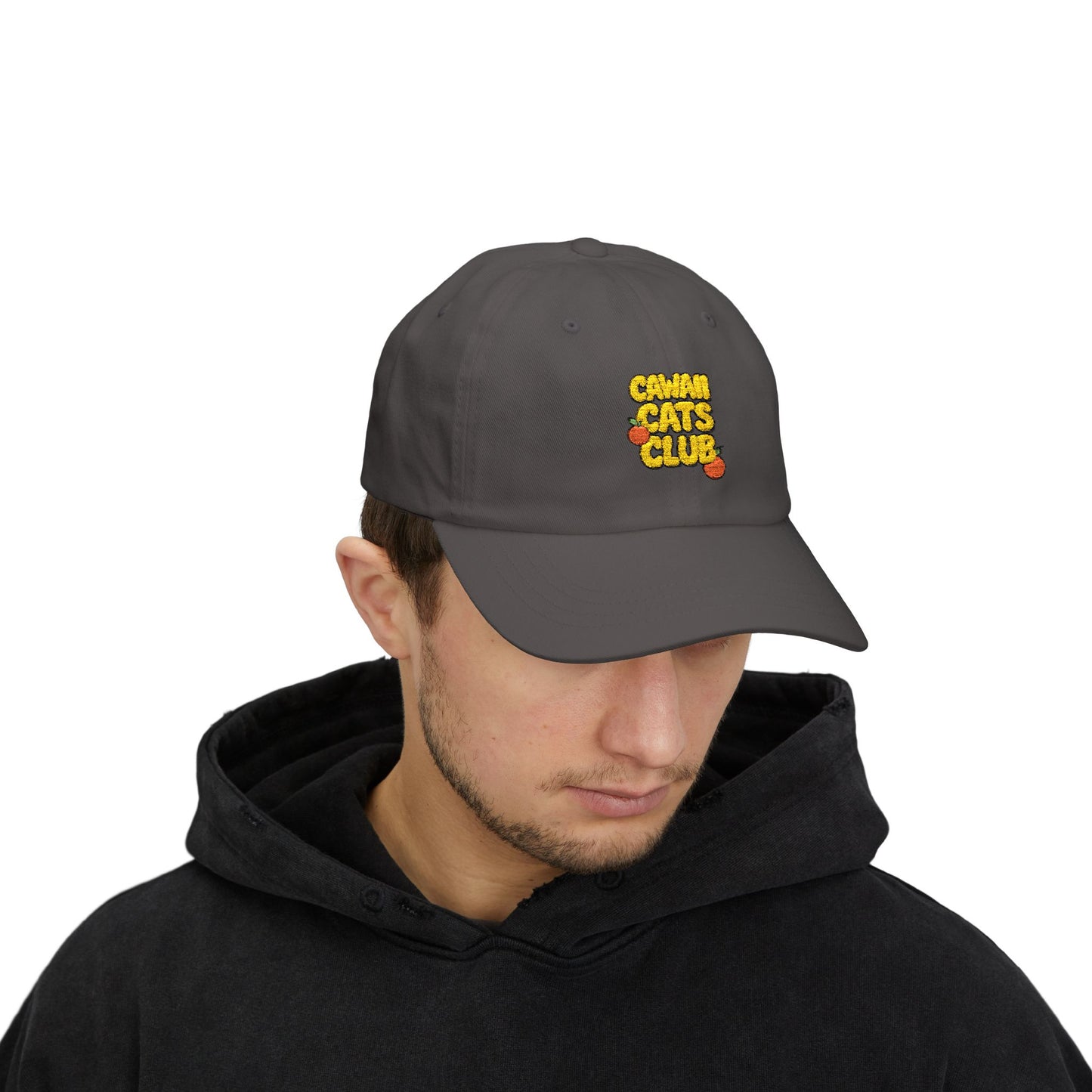 Cawaii Cats Club Classic Dad Cap - Trendy White Baseball Hat for Cat Lovers