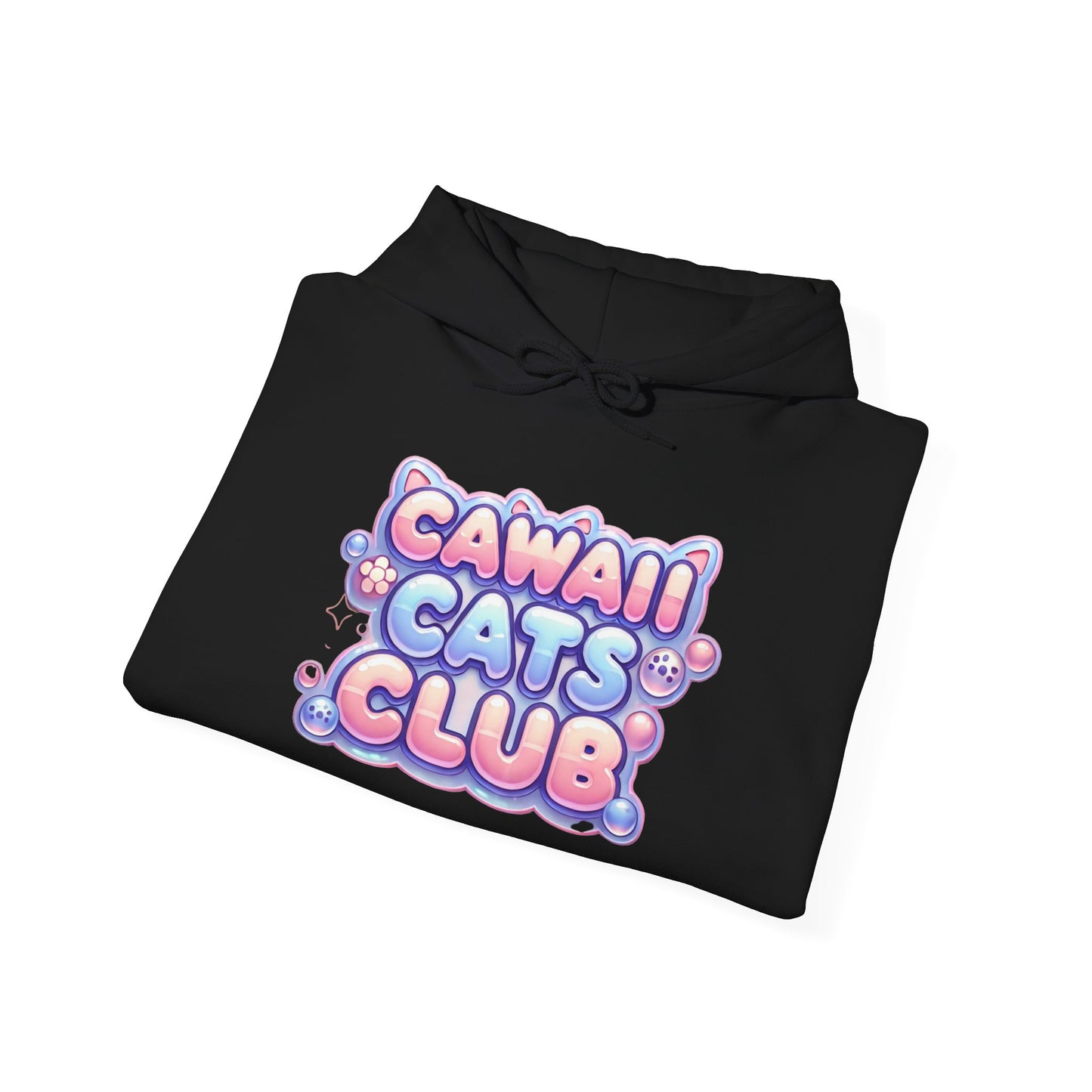Cawaii Cats Club Hoodie - Cozy Unisex Heavy Blend Sweatshirt for Cat Lovers