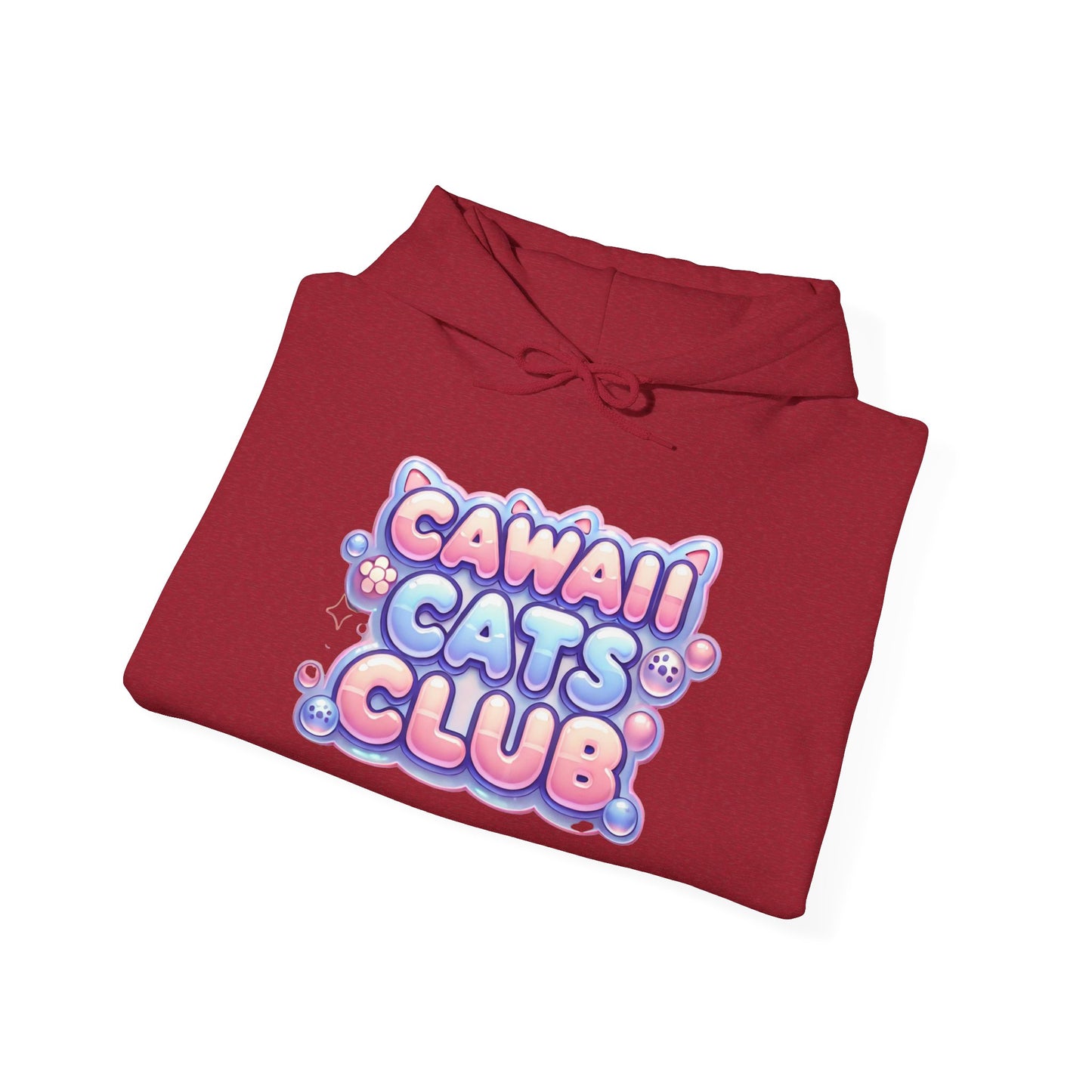Cawaii Cats Club Hoodie - Cozy Unisex Heavy Blend Sweatshirt for Cat Lovers