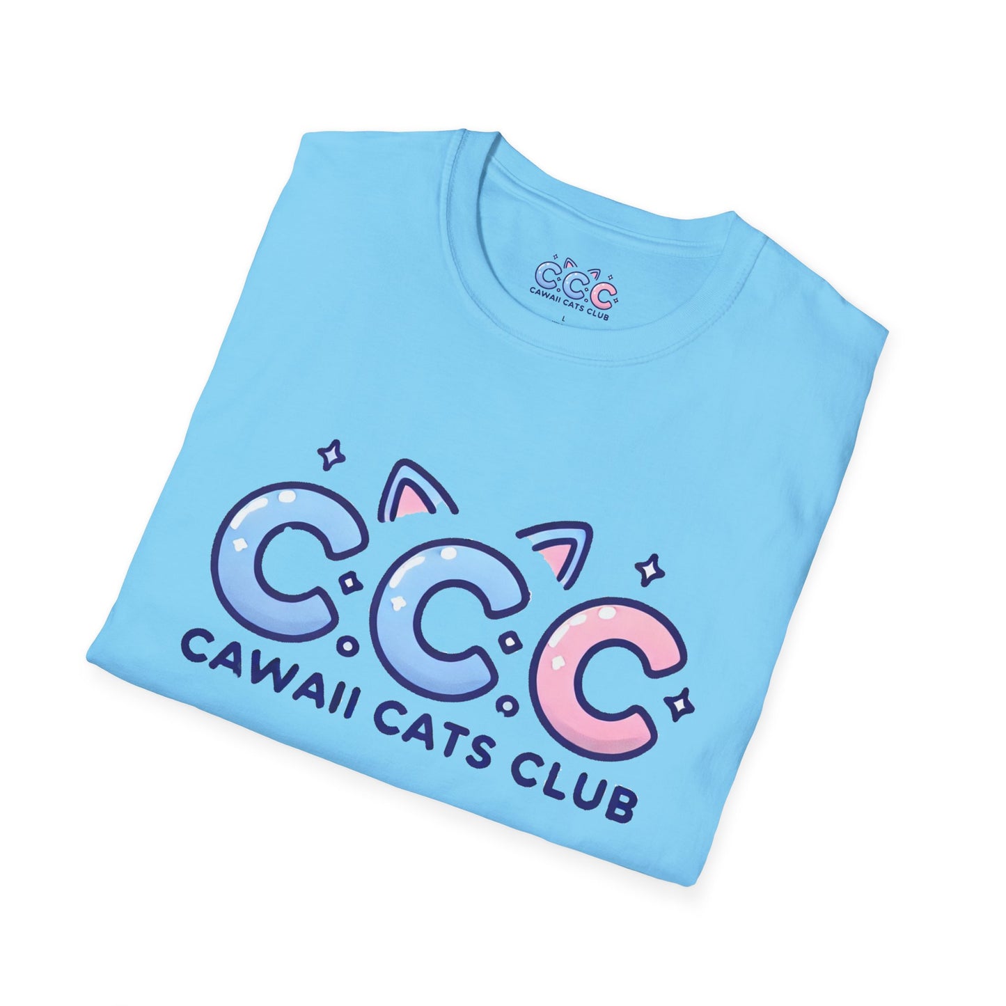 Cawaii Cats Club Unisex Softstyle T-Shirt - Cute Cat Graphic Tee