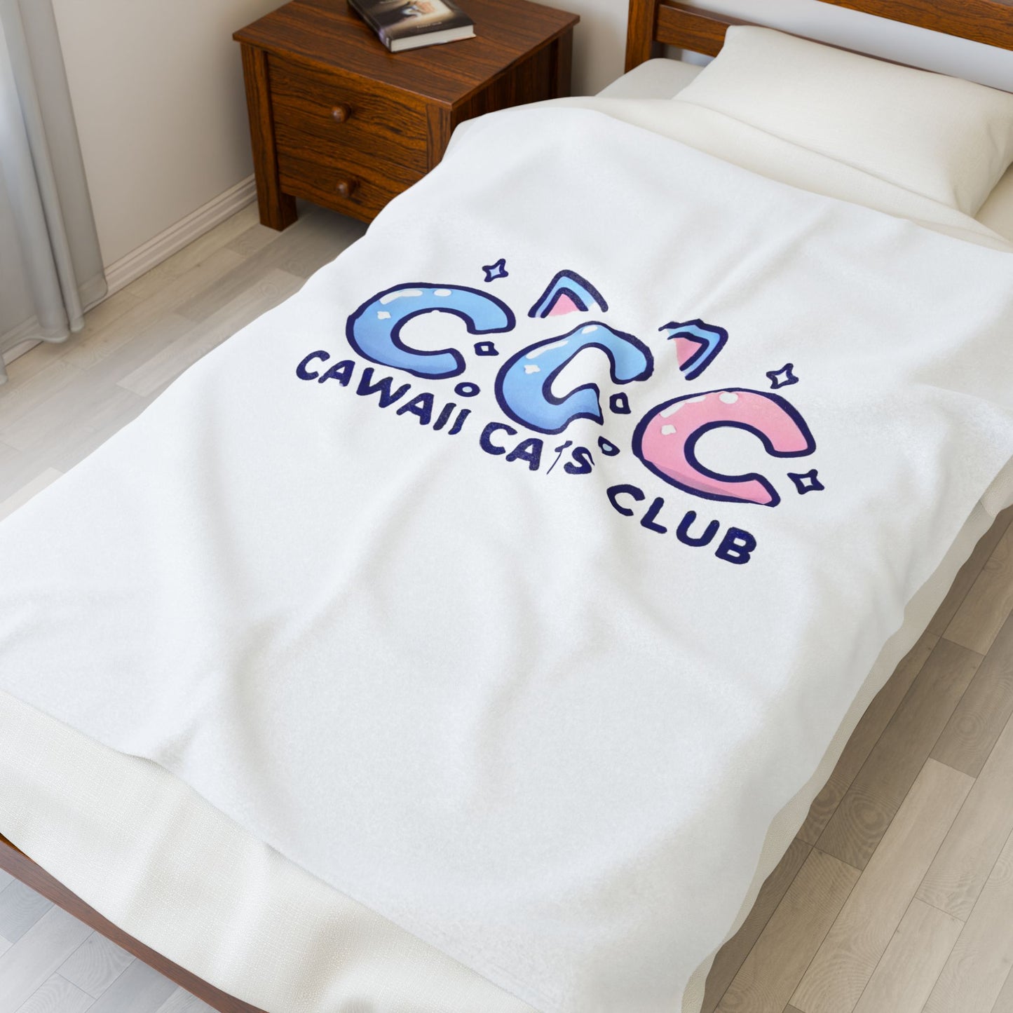 Cawaii Cats Club ぬいぐるみブランケット - 柔らかくて心地よい猫好きのためのひざ掛け