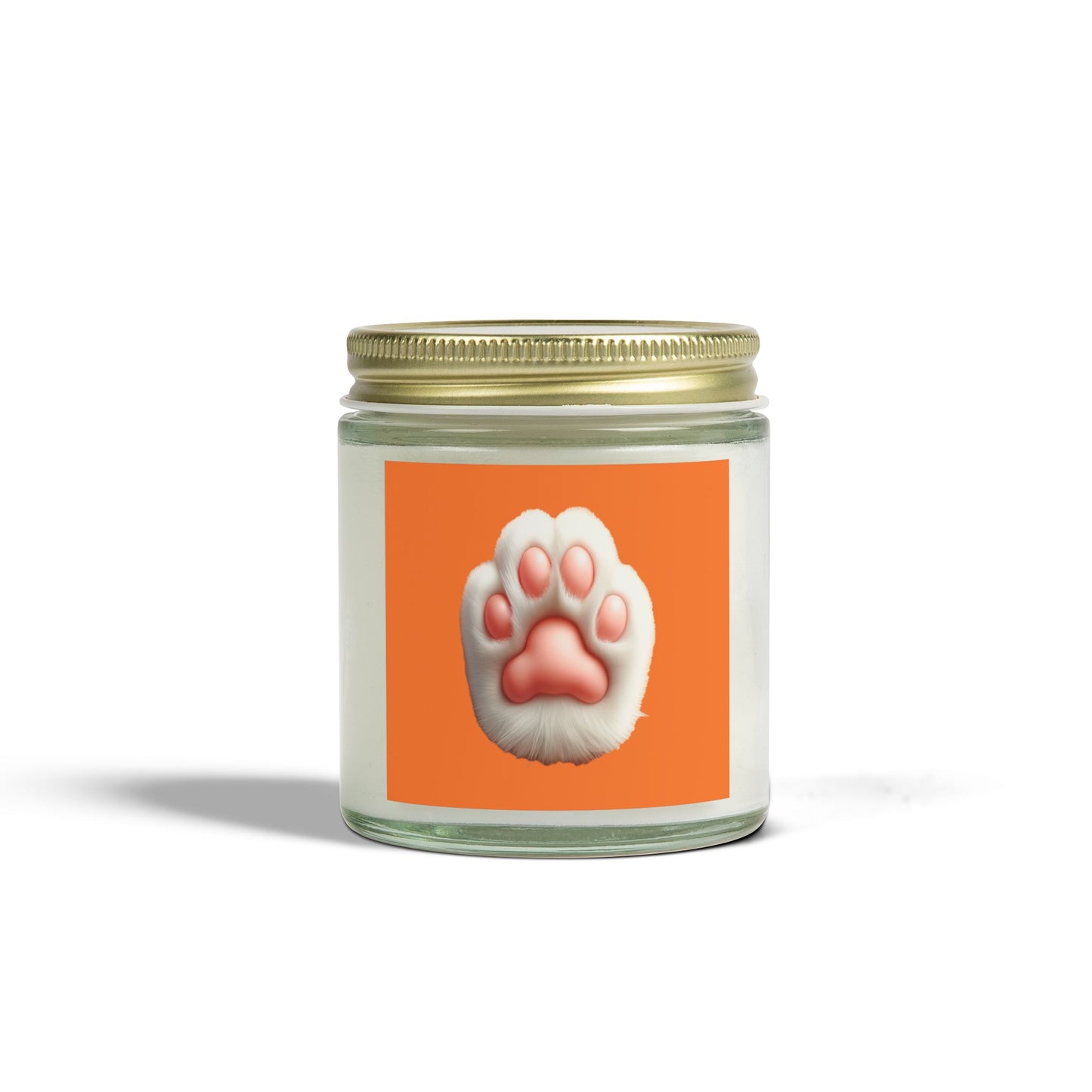 Pet Paw Print Scented Candle - Coconut Apricot Wax (4oz, 9oz)