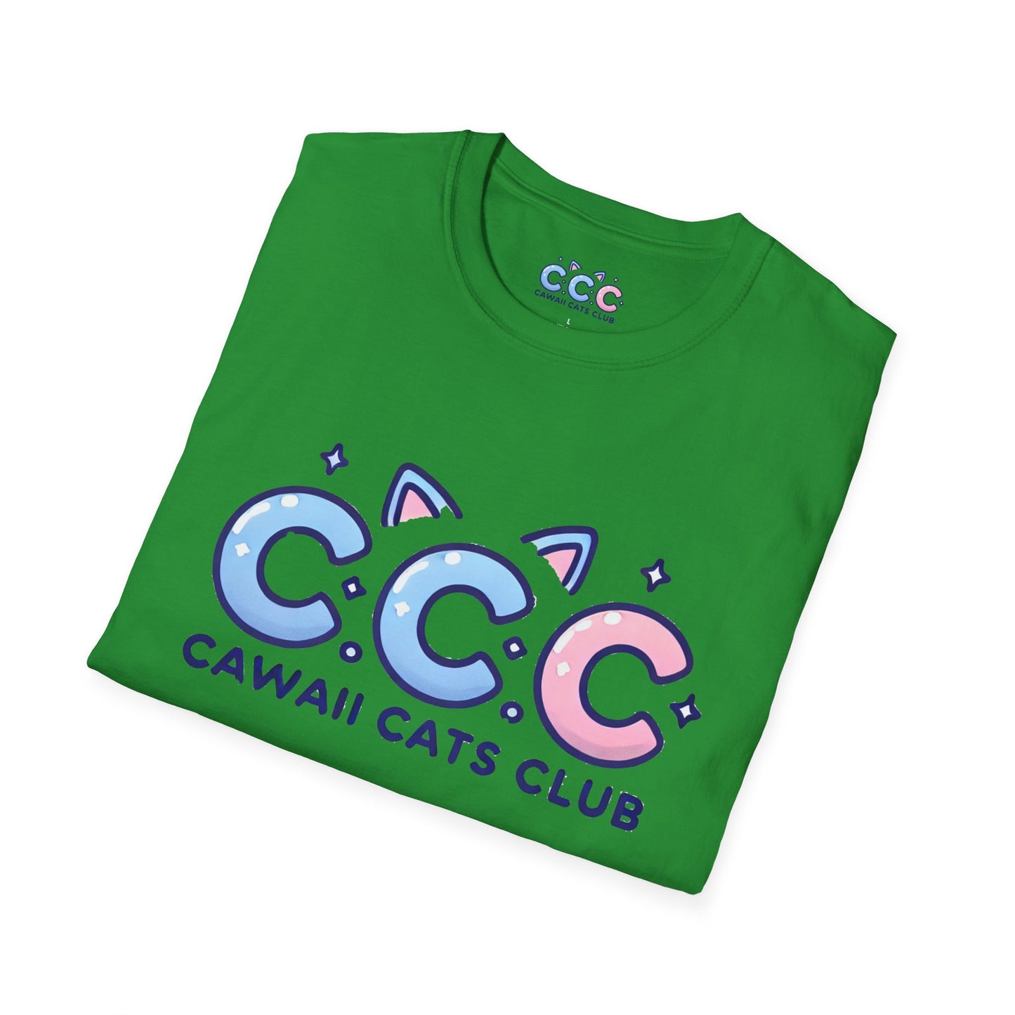 Cawaii Cats Club Unisex Softstyle T-Shirt - Cute Cat Graphic Tee
