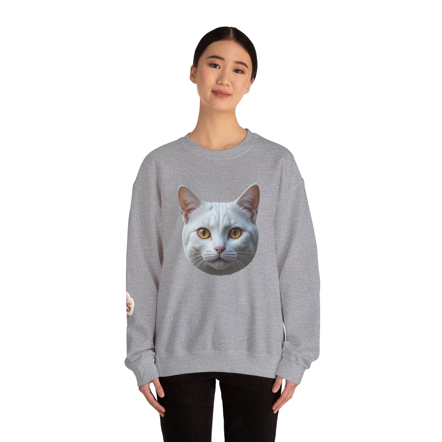 Cat Face Unisex Crewneck Sweatshirt - Cute & Cozy Apparel