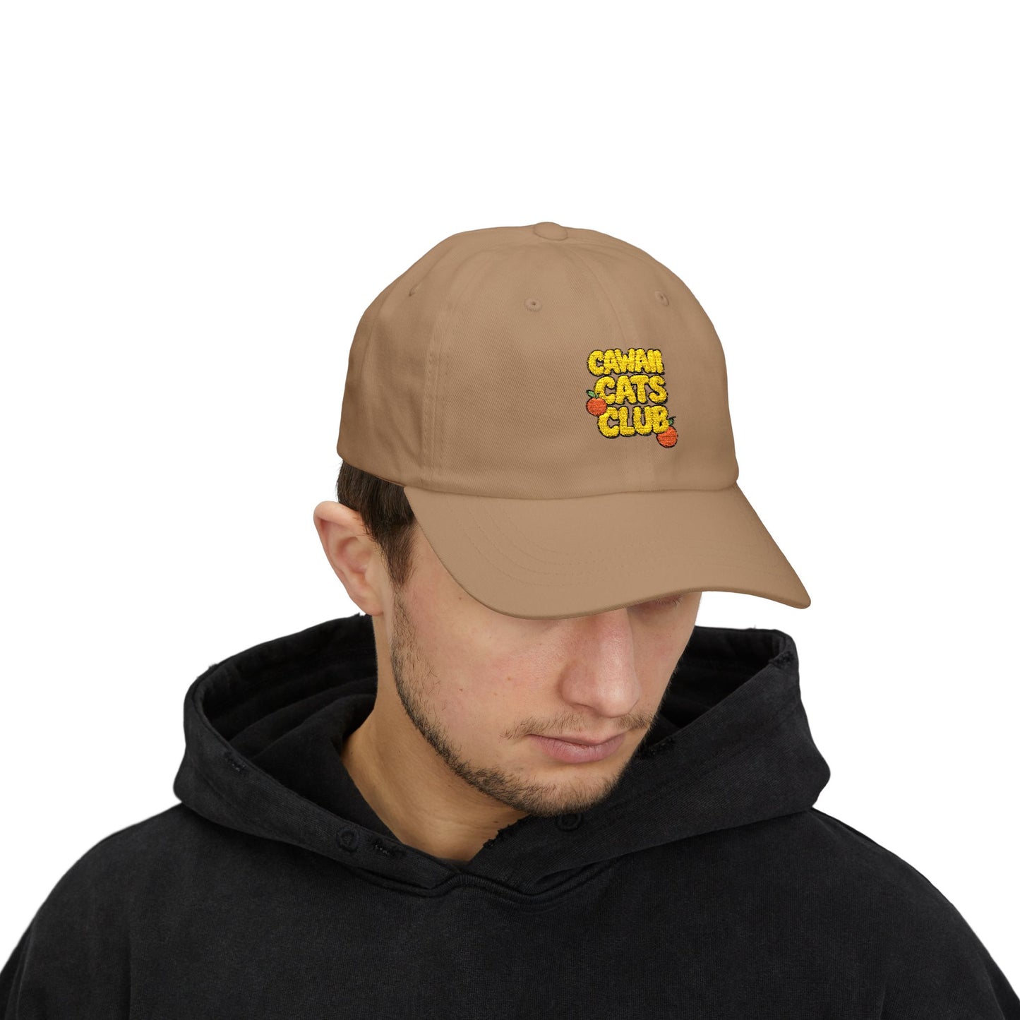 Cawaii Cats Club Classic Dad Cap - Trendy White Baseball Hat for Cat Lovers