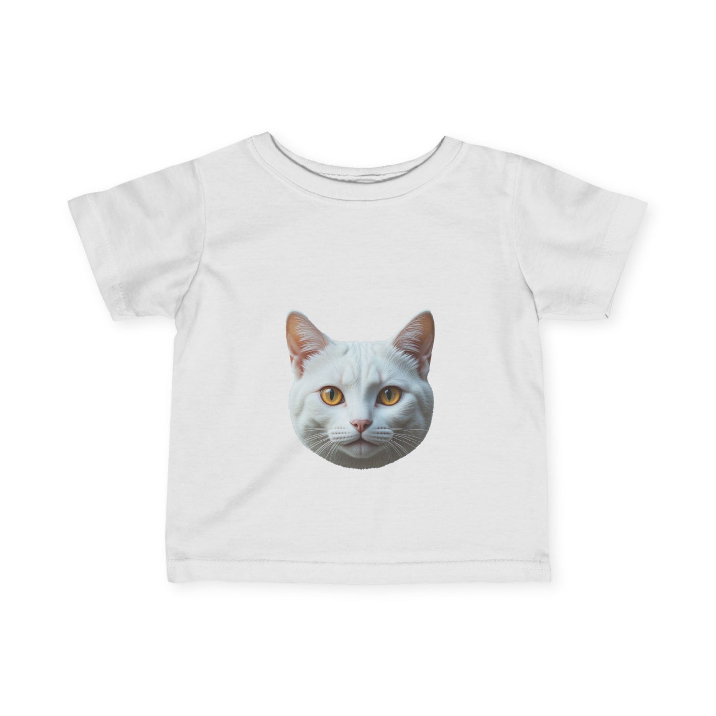 かわいい猫の顔の幼児用Tシャツ - 猫好きのための愛らしいベビーTシャツ