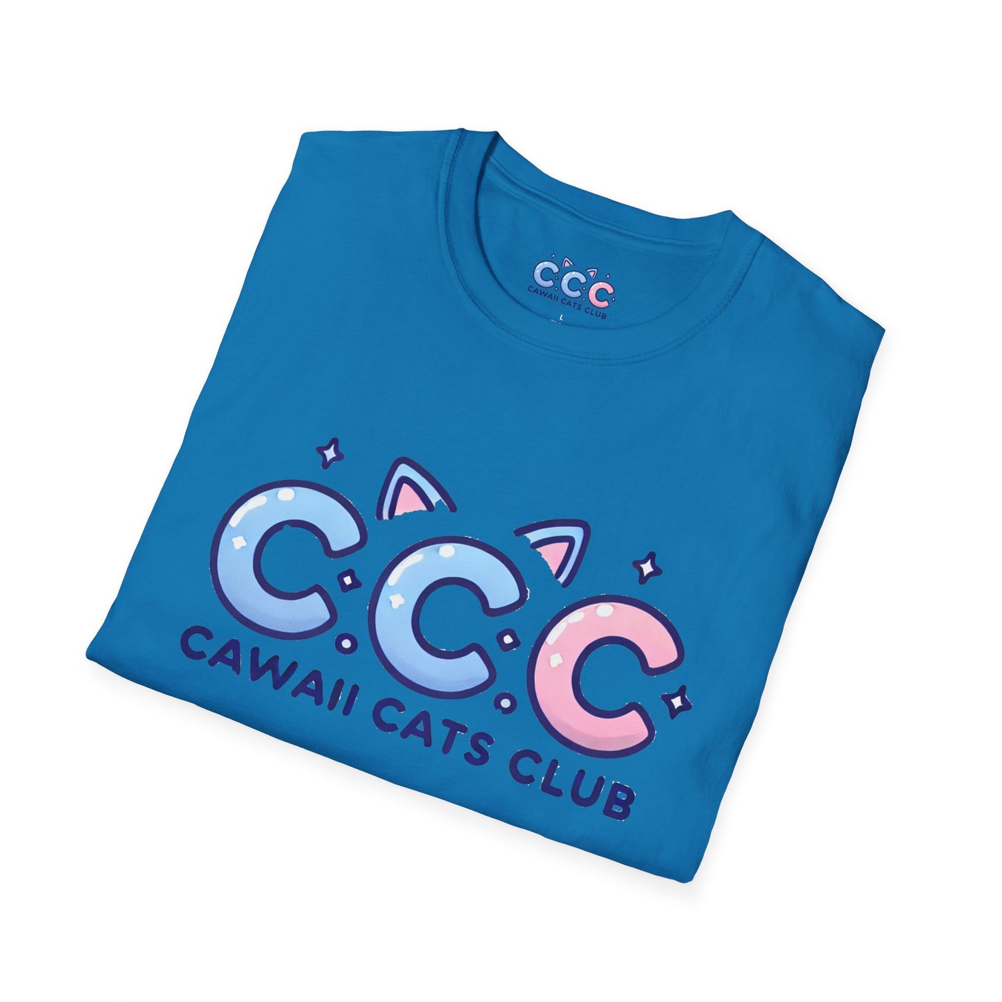 Cawaii Cats Club Unisex Softstyle T-Shirt - Cute Cat Graphic Tee