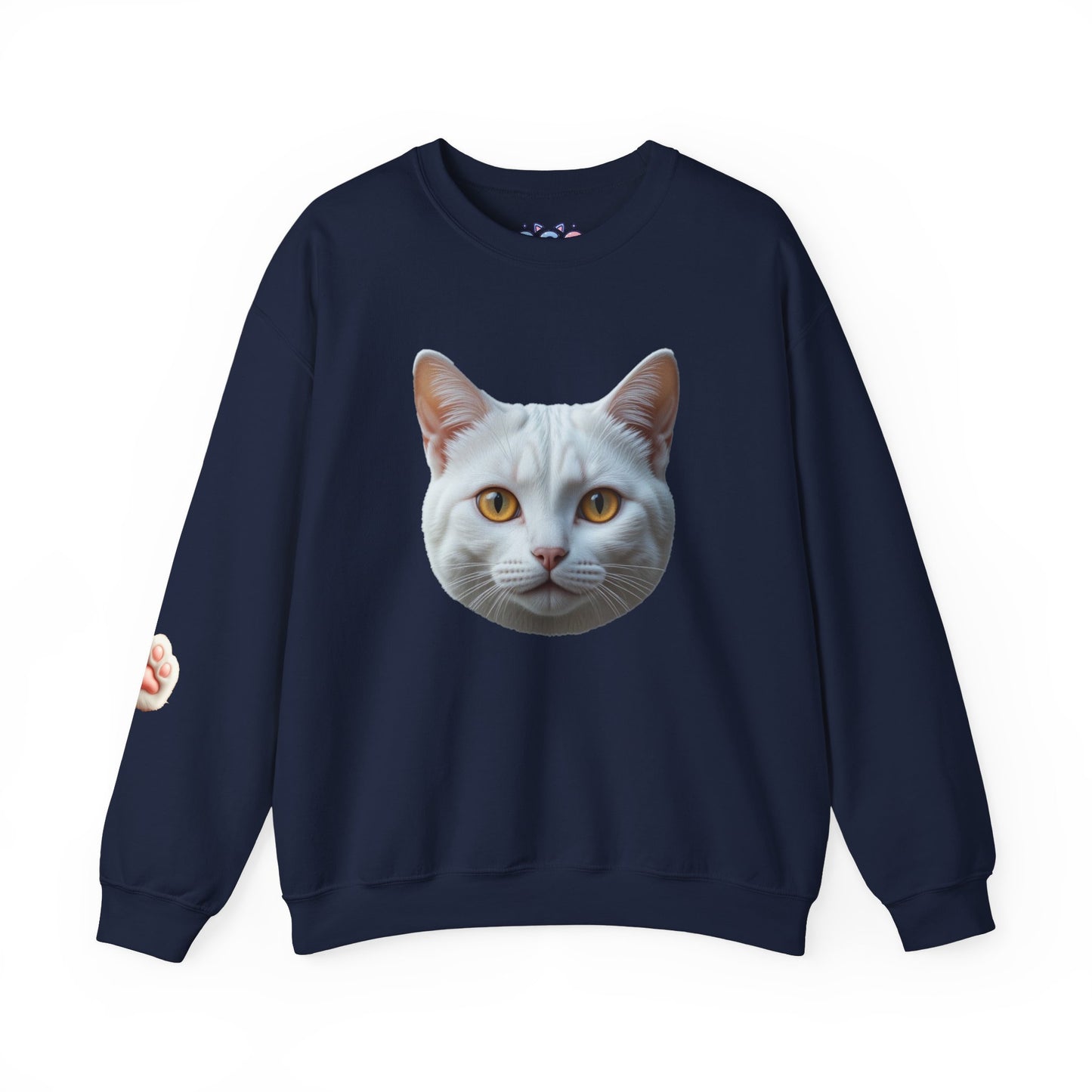 Cat Face Unisex Crewneck Sweatshirt - Cute & Cozy Apparel