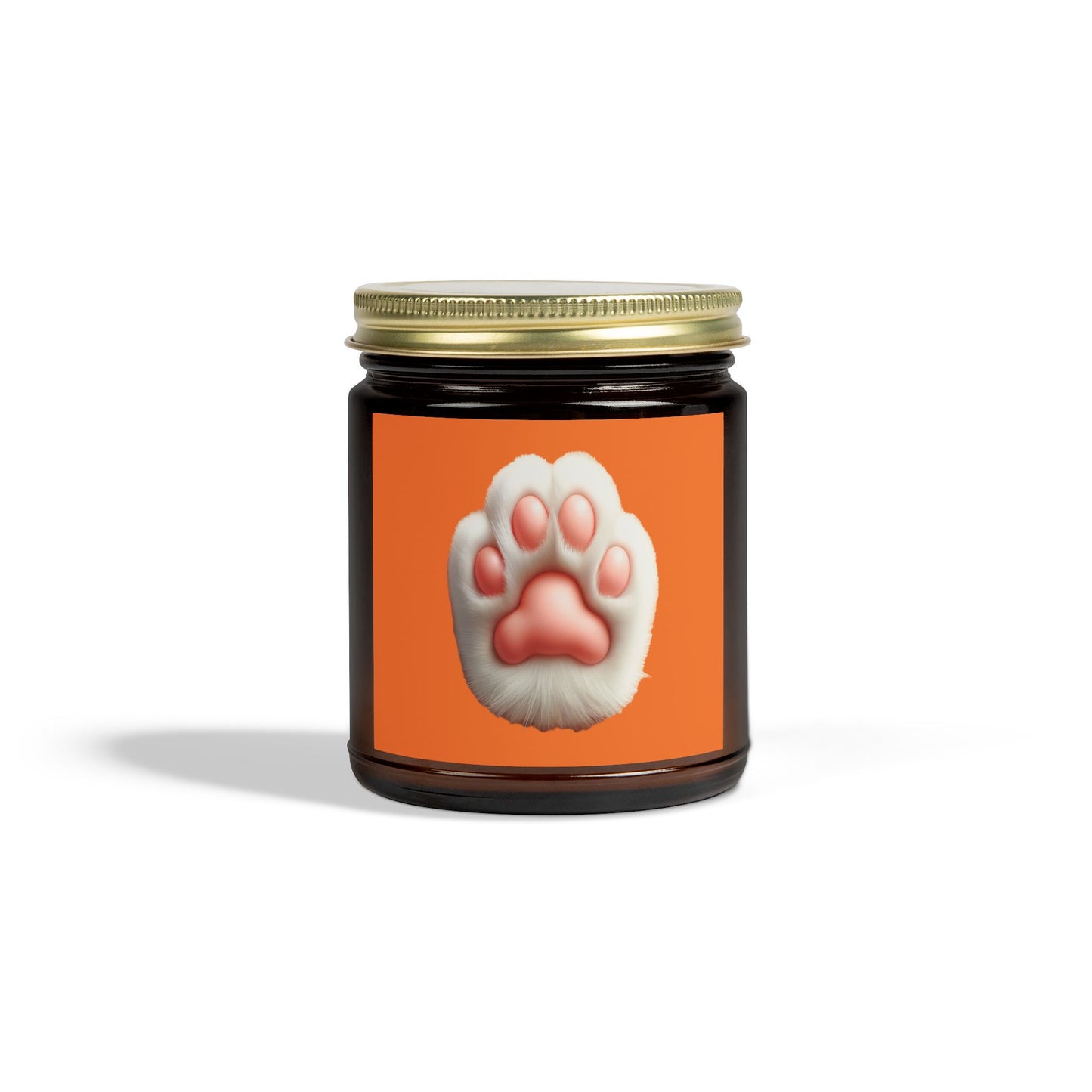 Pet Paw Print Scented Candle - Coconut Apricot Wax (4oz, 9oz)